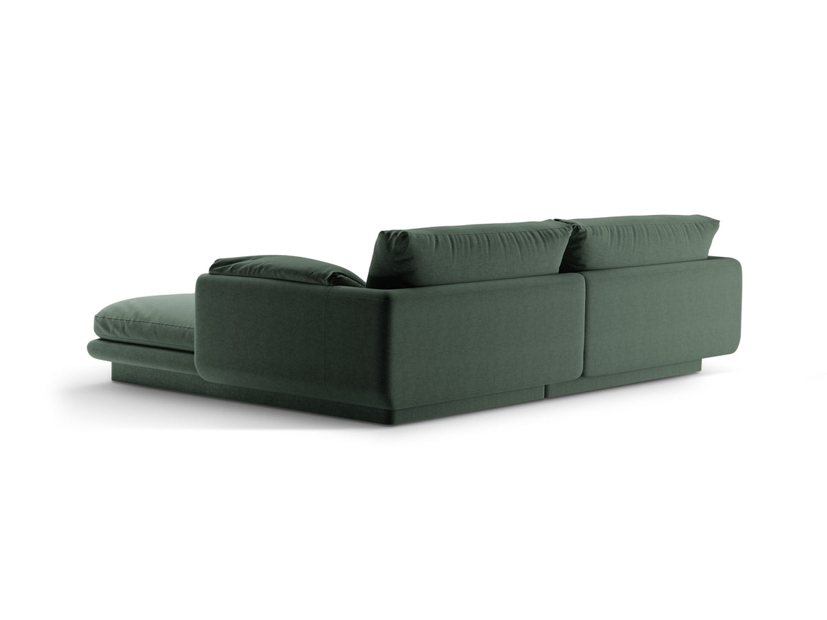 Torino Ecksofa links 3 Sitzer in Moss Green-Wind präsentiert im Onlineshop von KAQTU Design AG. L-Sofa links ist von Micadoni