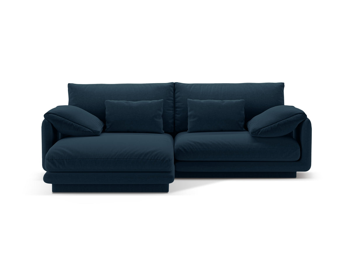 Torino Ecksofa links 3 Sitzer in Navy Blue-Wind präsentiert im Onlineshop von KAQTU Design AG. L-Sofa links ist von Micadoni