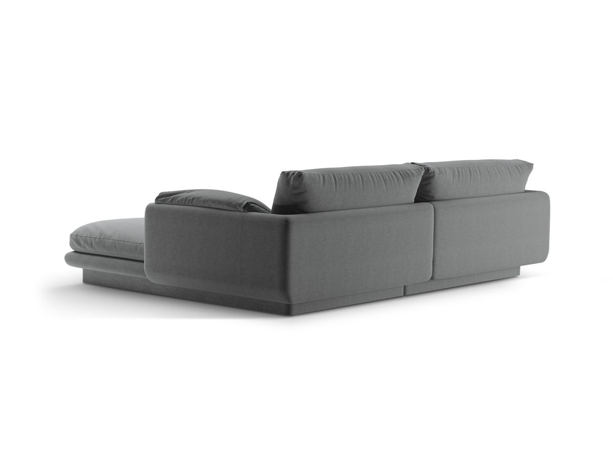 Torino Ecksofa links 3 Sitzer in Dark Grey-Wind präsentiert im Onlineshop von KAQTU Design AG. L-Sofa links ist von Micadoni