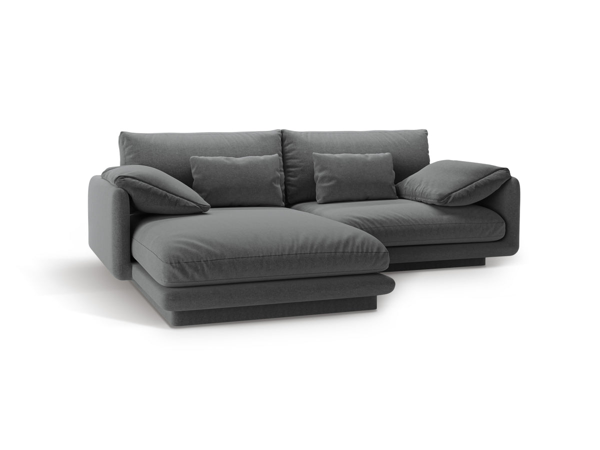 Torino Ecksofa links 3 Sitzer in Dark Grey-Wind präsentiert im Onlineshop von KAQTU Design AG. L-Sofa links ist von Micadoni