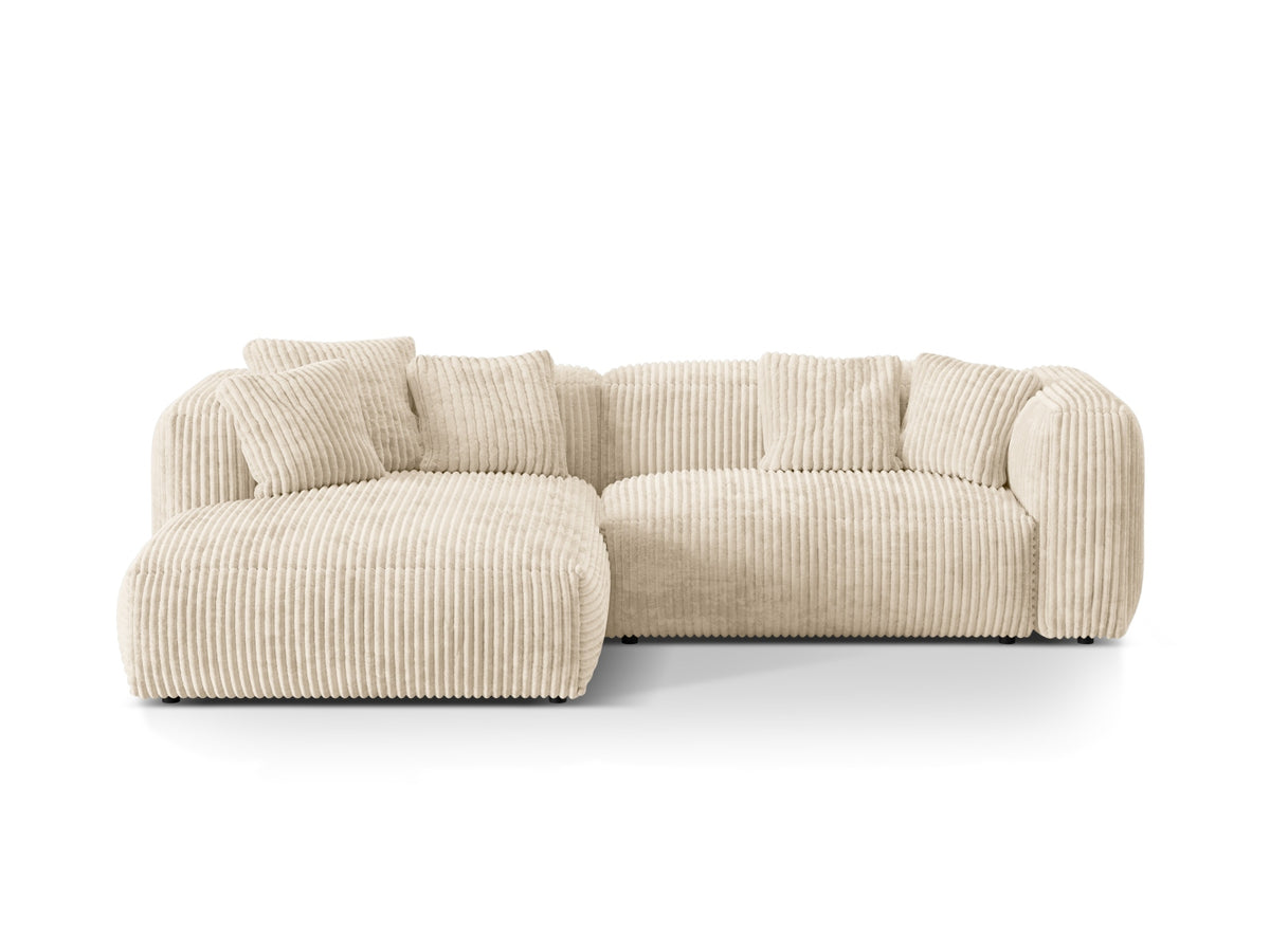Martina Modulares Ecksofa links 2 Sitzer in Light Beige-Tilia präsentiert im Onlineshop von KAQTU Design AG. L-Sofa links ist von Micadoni