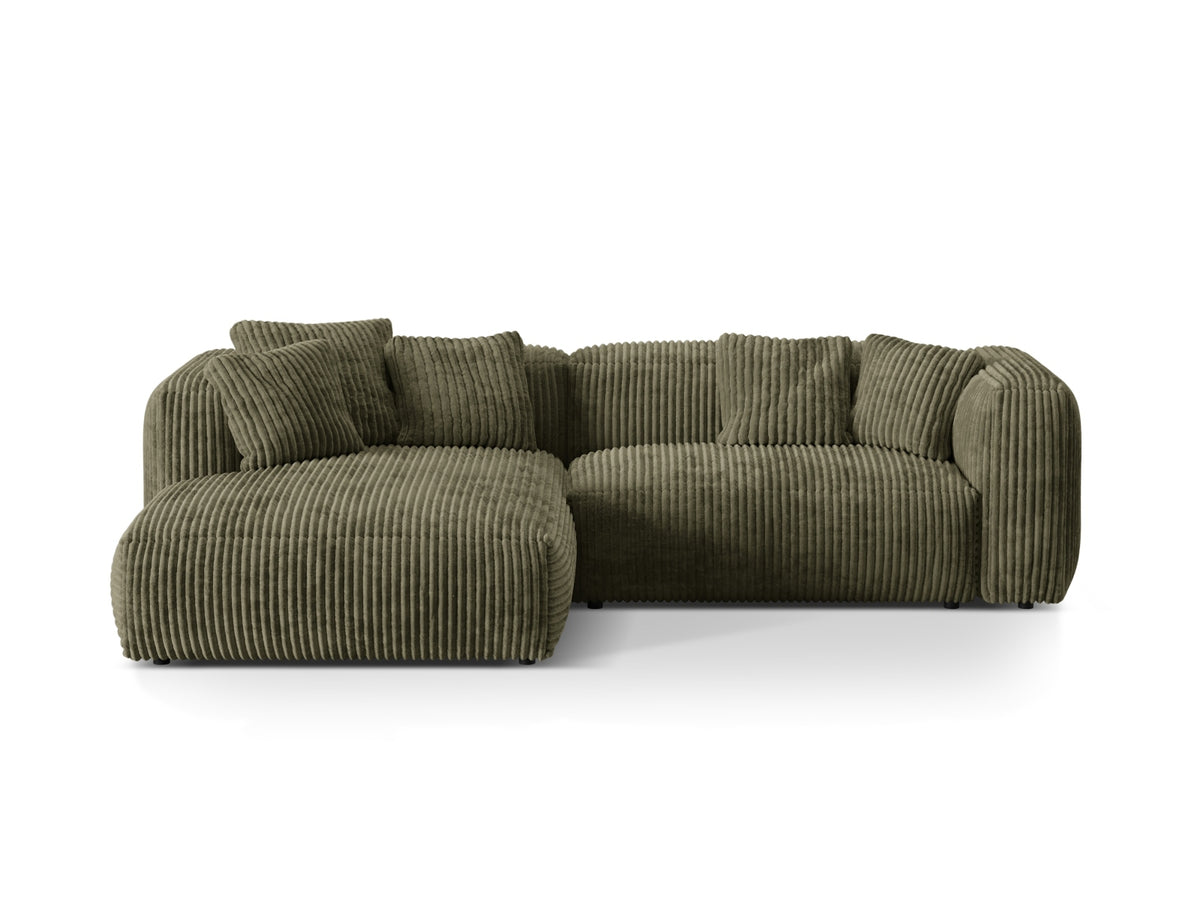 Martina Modulares Ecksofa links 2 Sitzer in Moss Green-Tilia präsentiert im Onlineshop von KAQTU Design AG. L-Sofa links ist von Micadoni