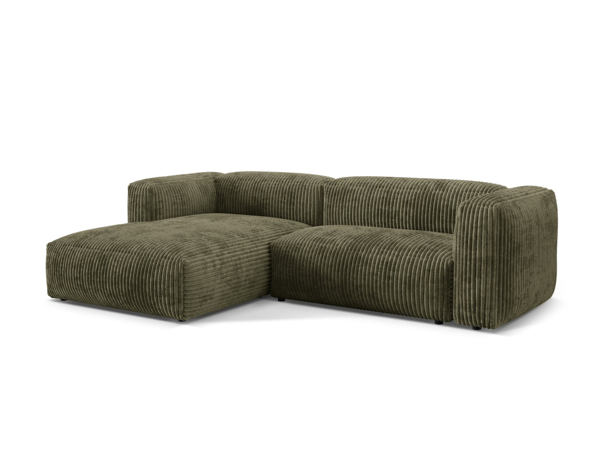 Martina Modulares Ecksofa links 2 Sitzer in Moss Green-Tilia präsentiert im Onlineshop von KAQTU Design AG. L-Sofa links ist von Micadoni