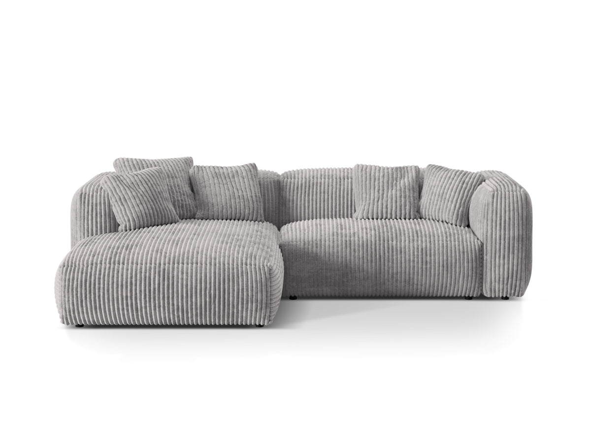 Martina Modulares Ecksofa links 2 Sitzer in Light Grey-Tilia präsentiert im Onlineshop von KAQTU Design AG. L-Sofa links ist von Micadoni