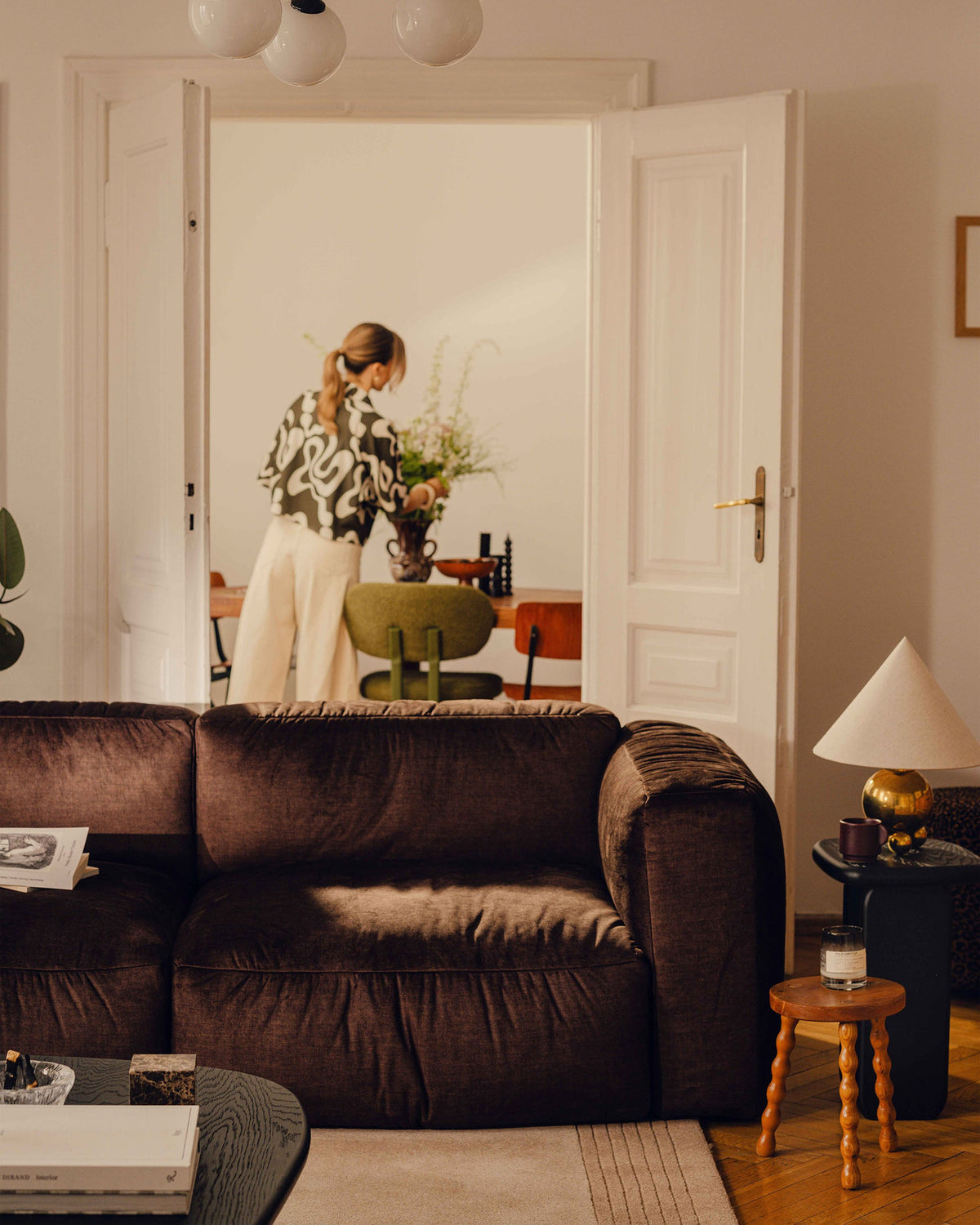 Martina Modulares Ecksofa links 2 Sitzer in Light Grey-Tilia präsentiert im Onlineshop von KAQTU Design AG. L-Sofa links ist von Micadoni