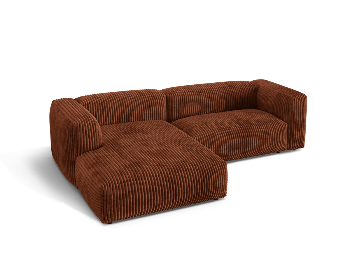 Martina Modulares Ecksofa links 2 Sitzer in Brick-Tilia präsentiert im Onlineshop von KAQTU Design AG. L-Sofa links ist von Micadoni