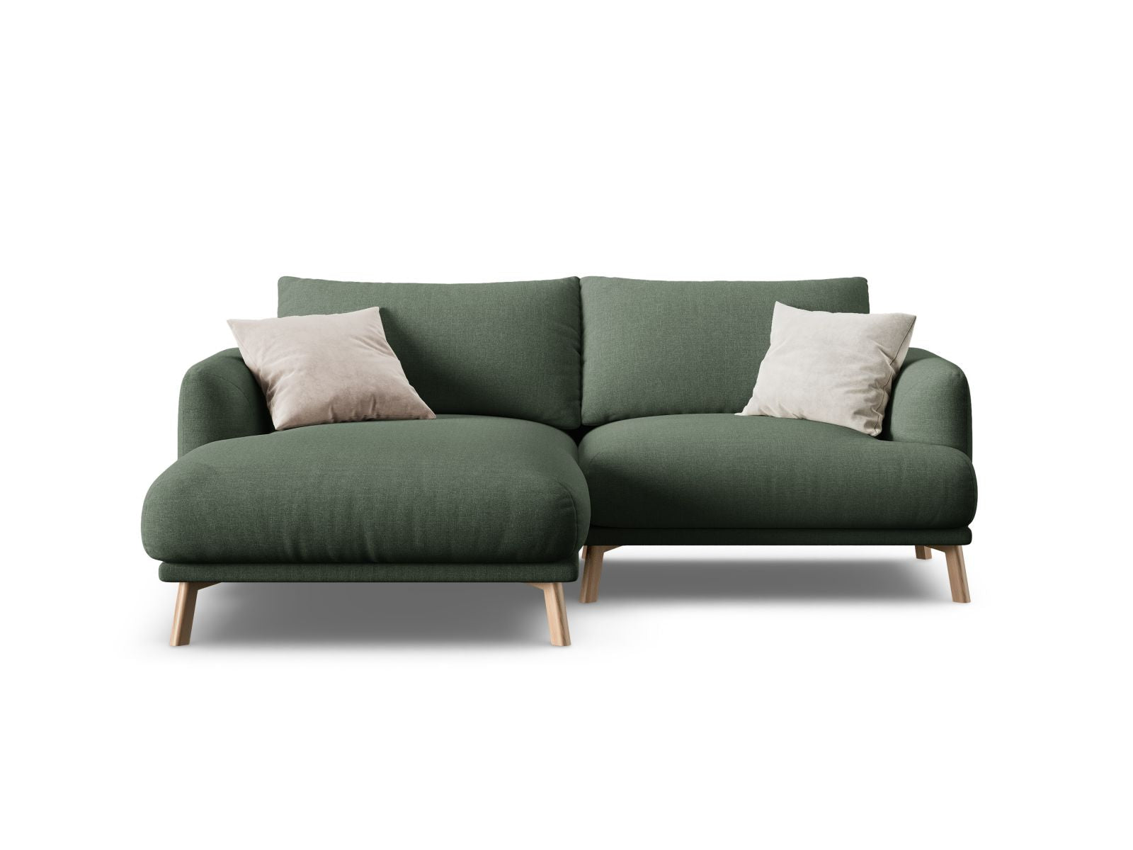 3-Sitzer Ecksofa links Naomi in Moss Green-Liberty präsentiert im Onlineshop von KAQTU Design AG. Ecksofa links ist von Micadoni