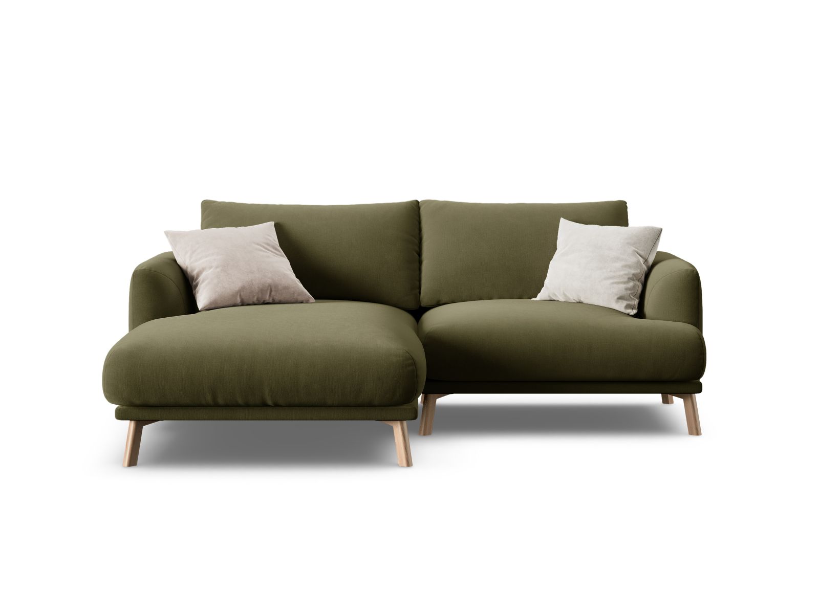 3-Sitzer Ecksofa links Naomi in Green-Salvador präsentiert im Onlineshop von KAQTU Design AG. Ecksofa links ist von Micadoni
