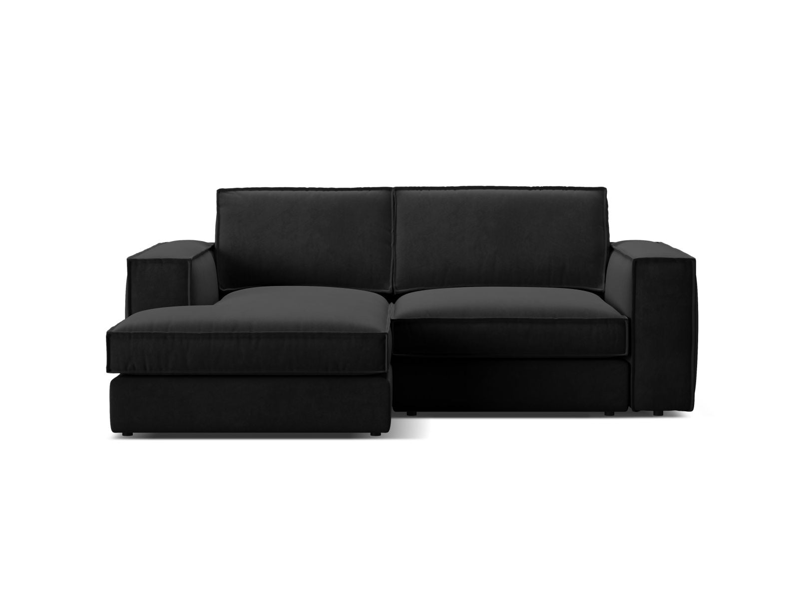 2-Sitzer Modular Ecksofa links Pola in Black-Salvador präsentiert im Onlineshop von KAQTU Design AG. Ecksofa links ist von Micadoni
