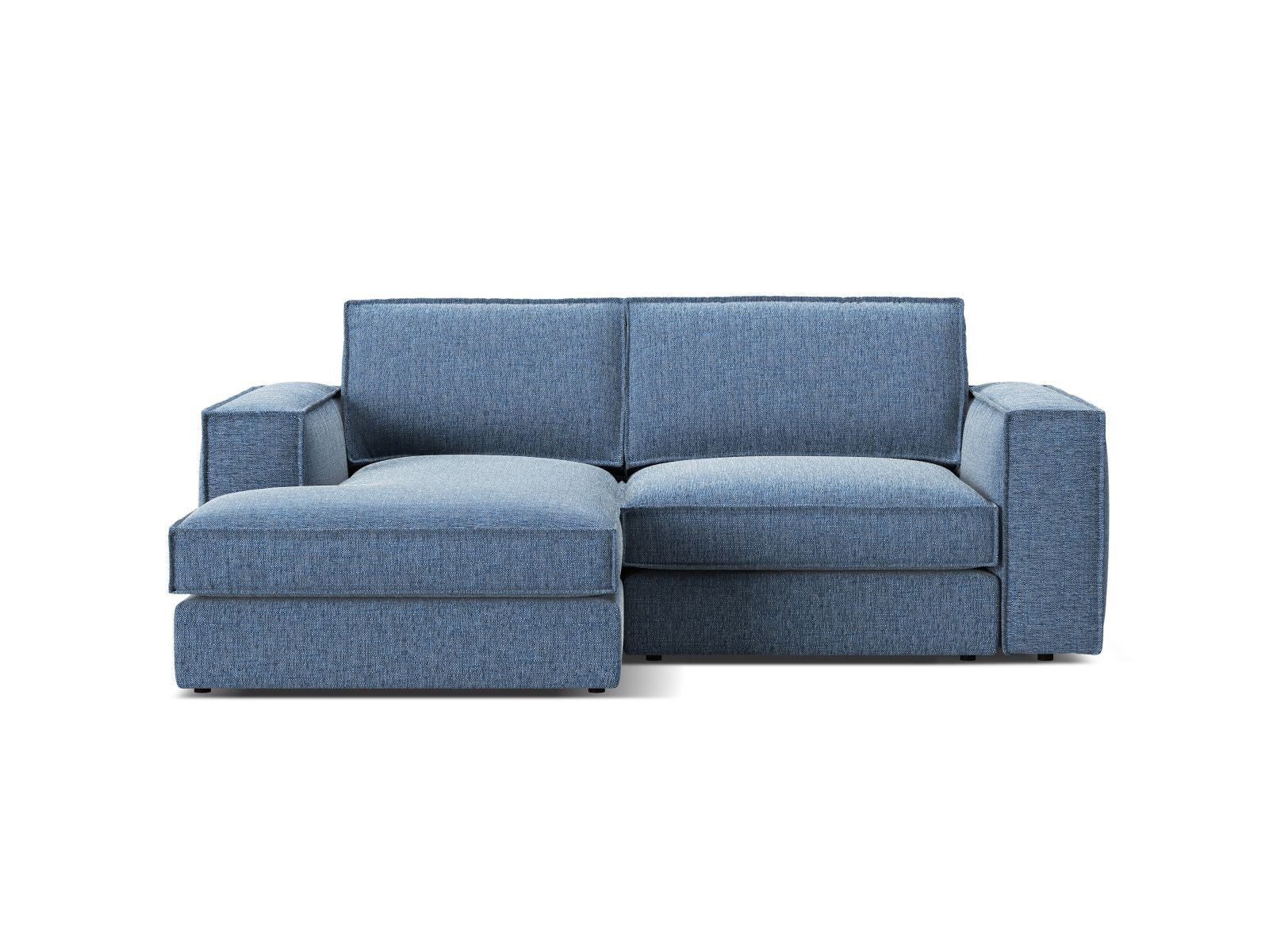 2-Sitzer Ecksofa links modular Pola in Dark Blue-Babel präsentiert im Onlineshop von KAQTU Design AG. Ecksofa links ist von Micadoni