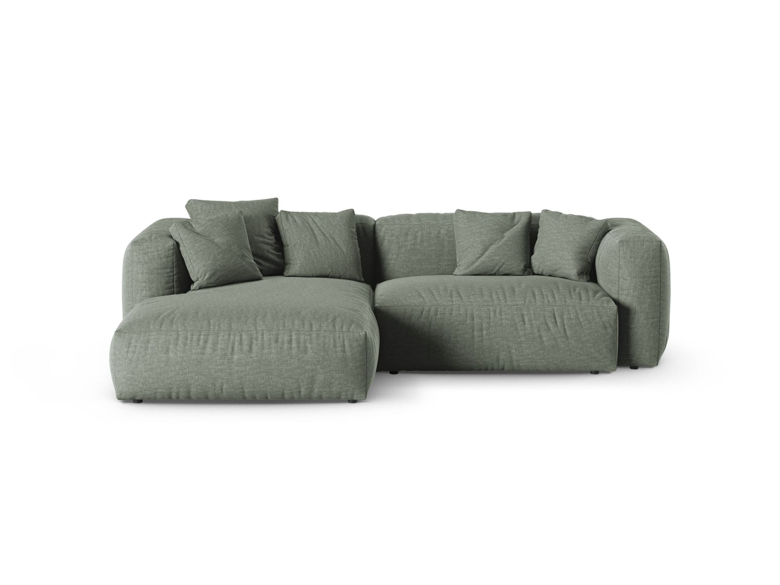 2-Sitzer Ecksofa links modular XL Martina in Moss Green-Boston präsentiert im Onlineshop von KAQTU Design AG. Ecksofa links ist von Micadoni