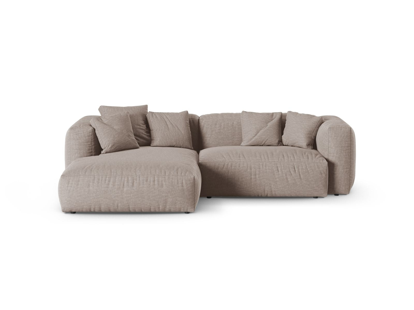 2-Sitzer Ecksofa links modular XL Martina in Dark Beige-Boston präsentiert im Onlineshop von KAQTU Design AG. Ecksofa links ist von Micadoni