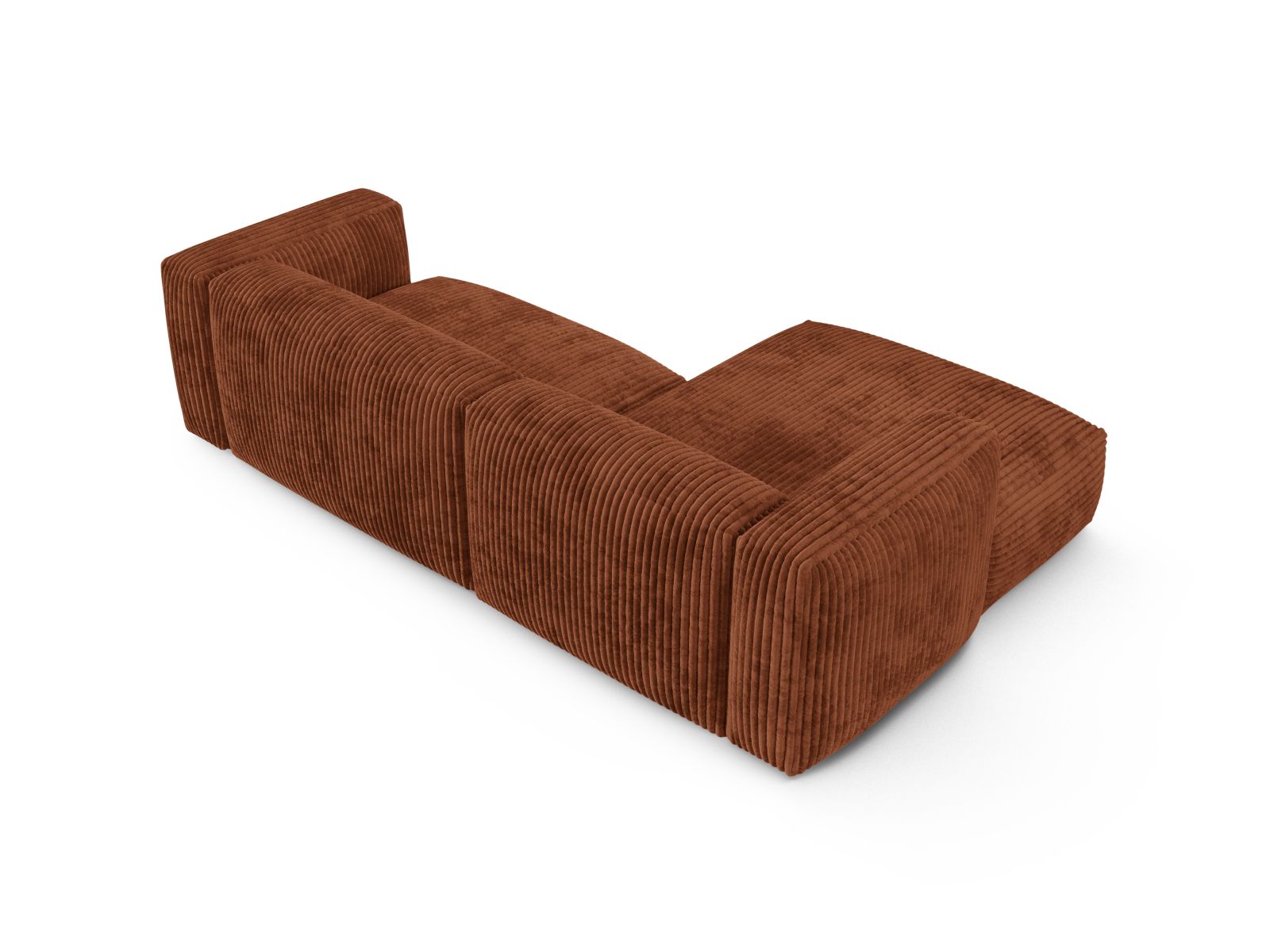 Stylisches 2-Sitzer Ecksofa links Martina in elegantem Brick-Tilia, perfekt für stilvolle Wohnräume und entspannte Stunden.