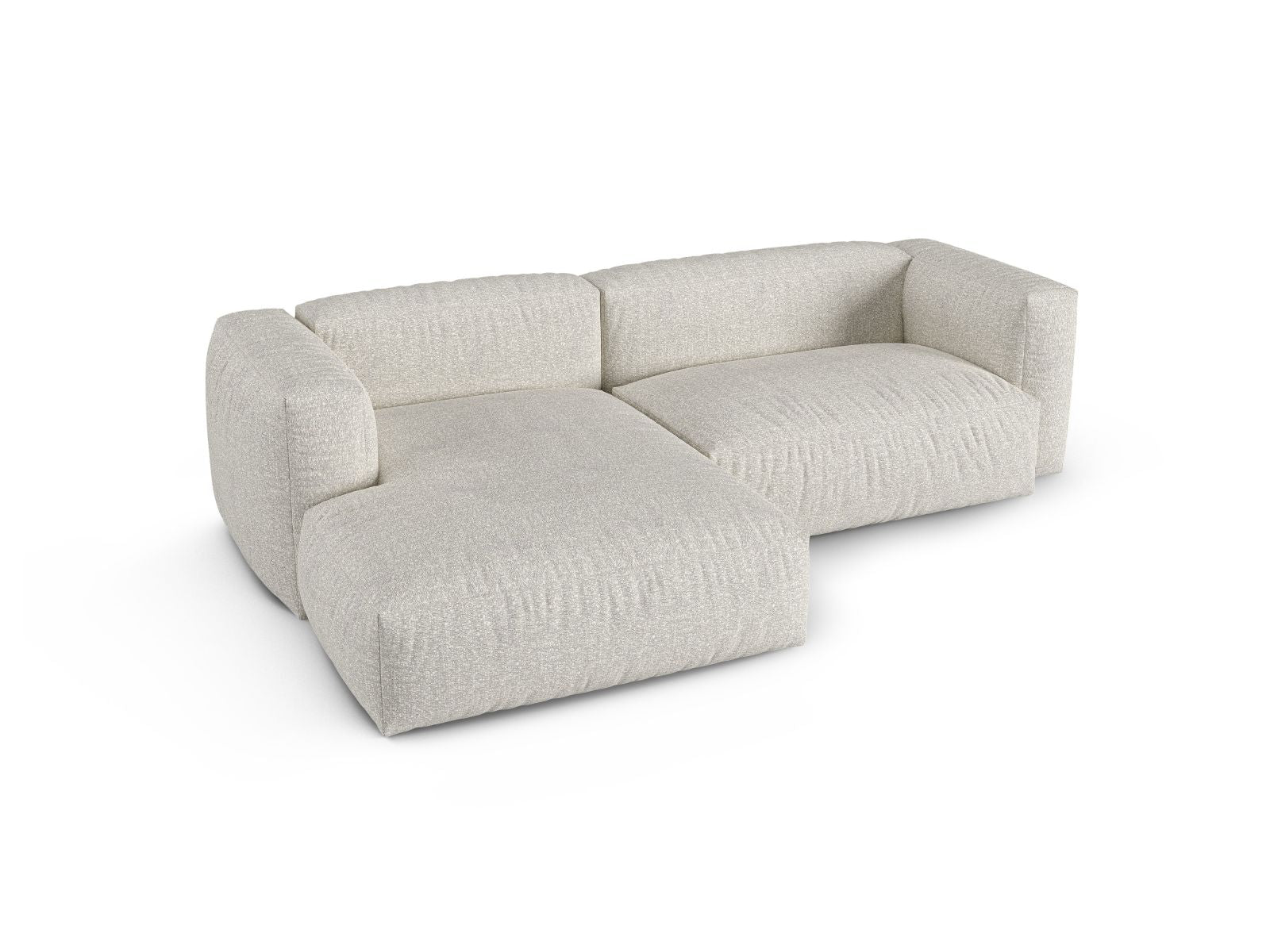 2-Sitzer XL Modular Ecksofa links Martina in Grey Beige Melange-Monet präsentiert im Onlineshop von KAQTU Design AG. Ecksofa links ist von Micadoni
