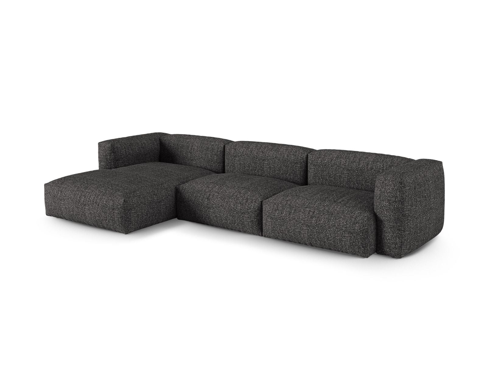 Elegantes 3-Sitzer Ecksofa links XL Martina in Anthrazit, ideal für stilvolle Wohnräume, präsentiert von Micadoni.