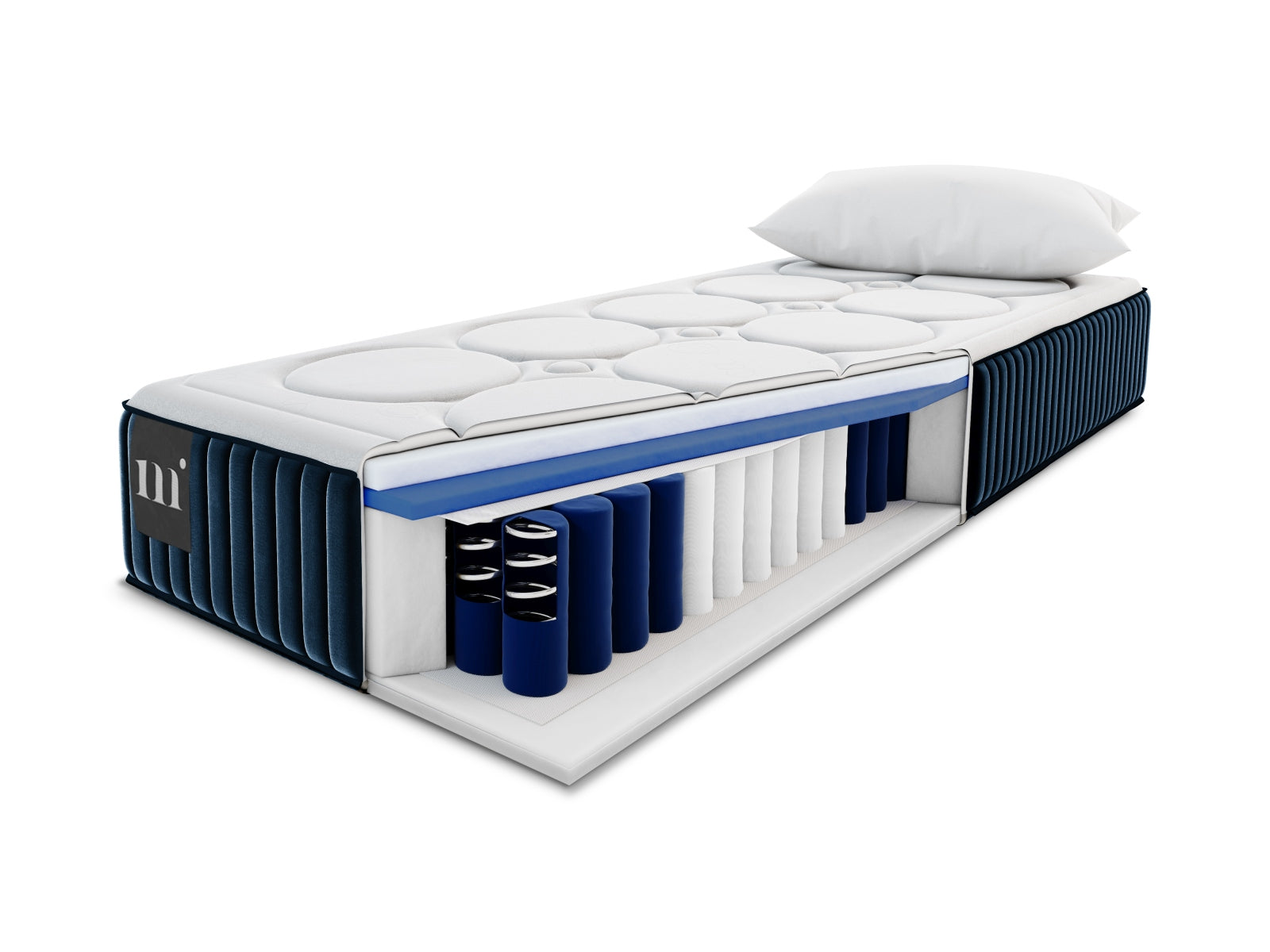 Die Muara Pocket Spring Matratze von Micadoni bietet optimalen Komfort und Unterstützung für einen gesunden Schlaf, ideal für jede Schlafposition.