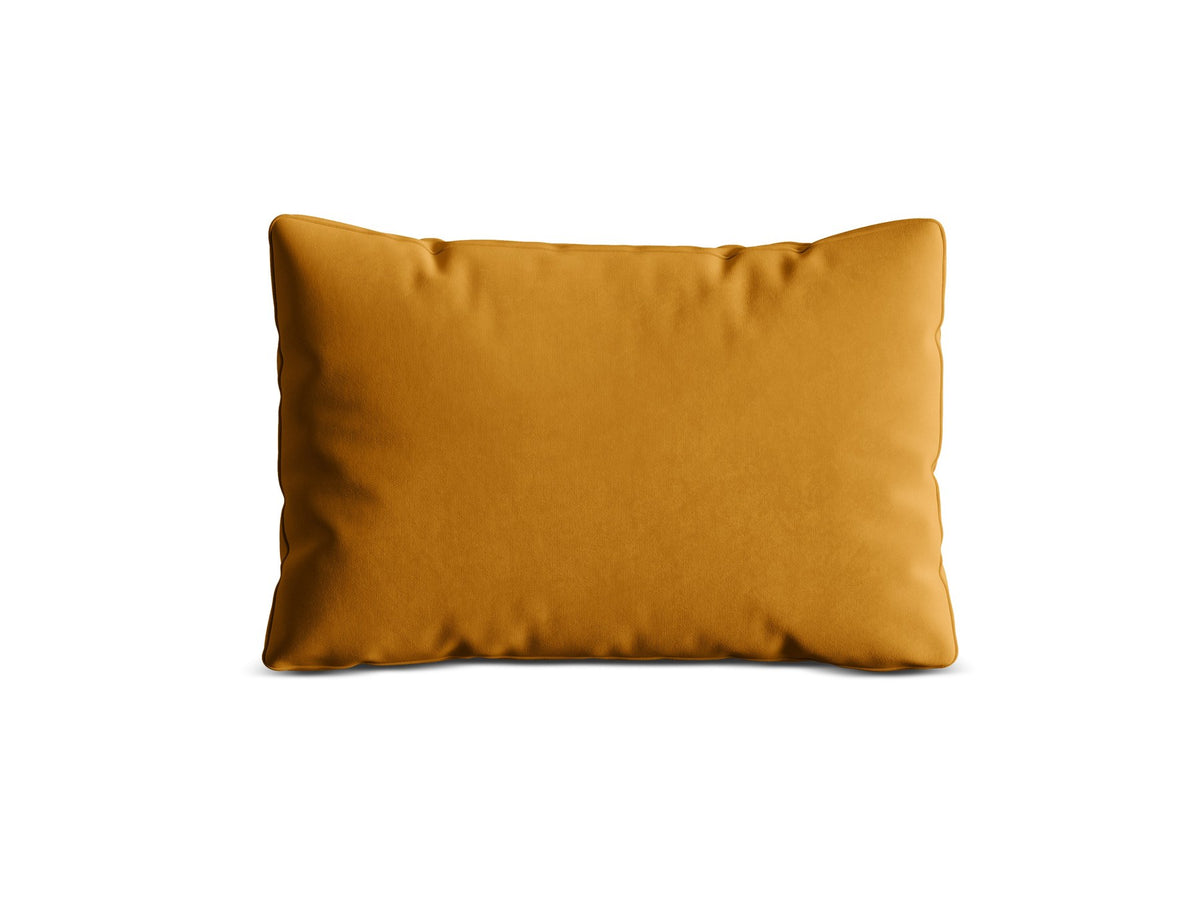 Beiges Deko Kissen Dreamy von Micadoni aus meliertem Liberty-Stoff mit glatter, samtiger Oberfläche, rechteckige Form.