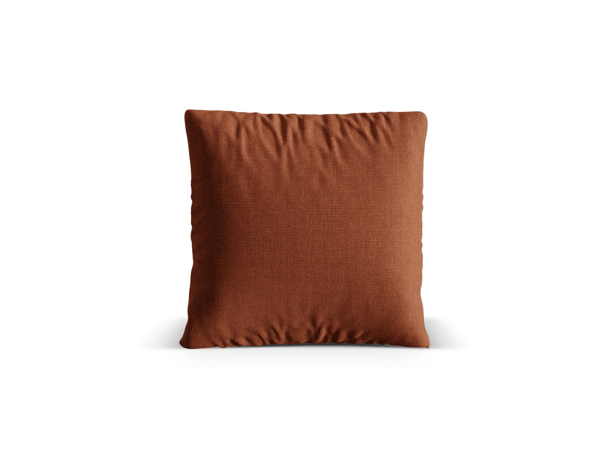 Beiges Deko Kissen Nuria von Micadoni aus meliertem Liberty Stoff mit feiner Tweed-Struktur, quadratische Form, Grösse 50x19x50 cm.