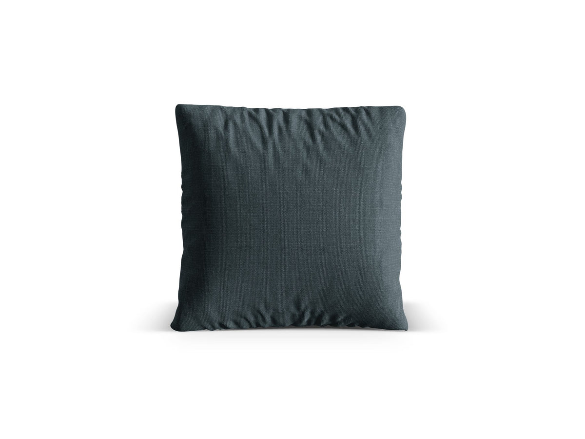 Beiges Deko Kissen Nuria von Micadoni aus meliertem Liberty Stoff mit feiner Tweed-Struktur, quadratische Form, Grösse 50x19x50 cm.