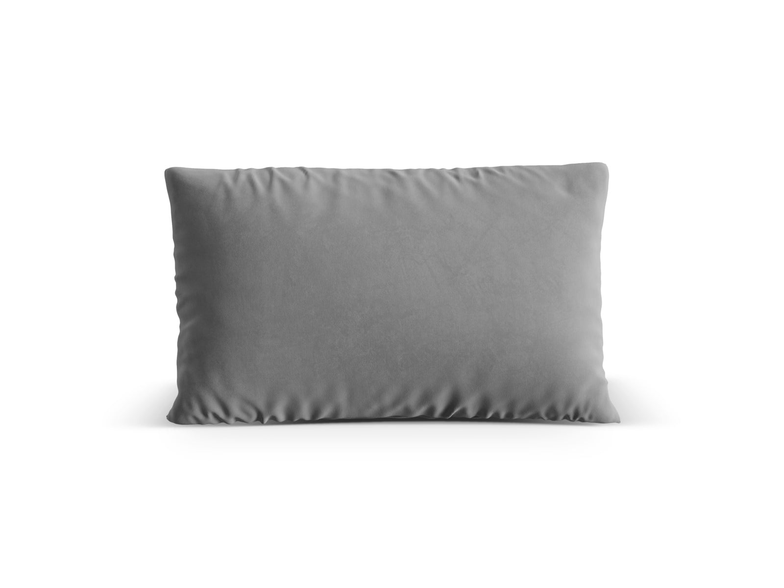 Luxuriöses Velour Kissen "Nuria" in sanftem Grau von Micadoni, perfekt für eine moderne und einladende Wohnatmosphäre.