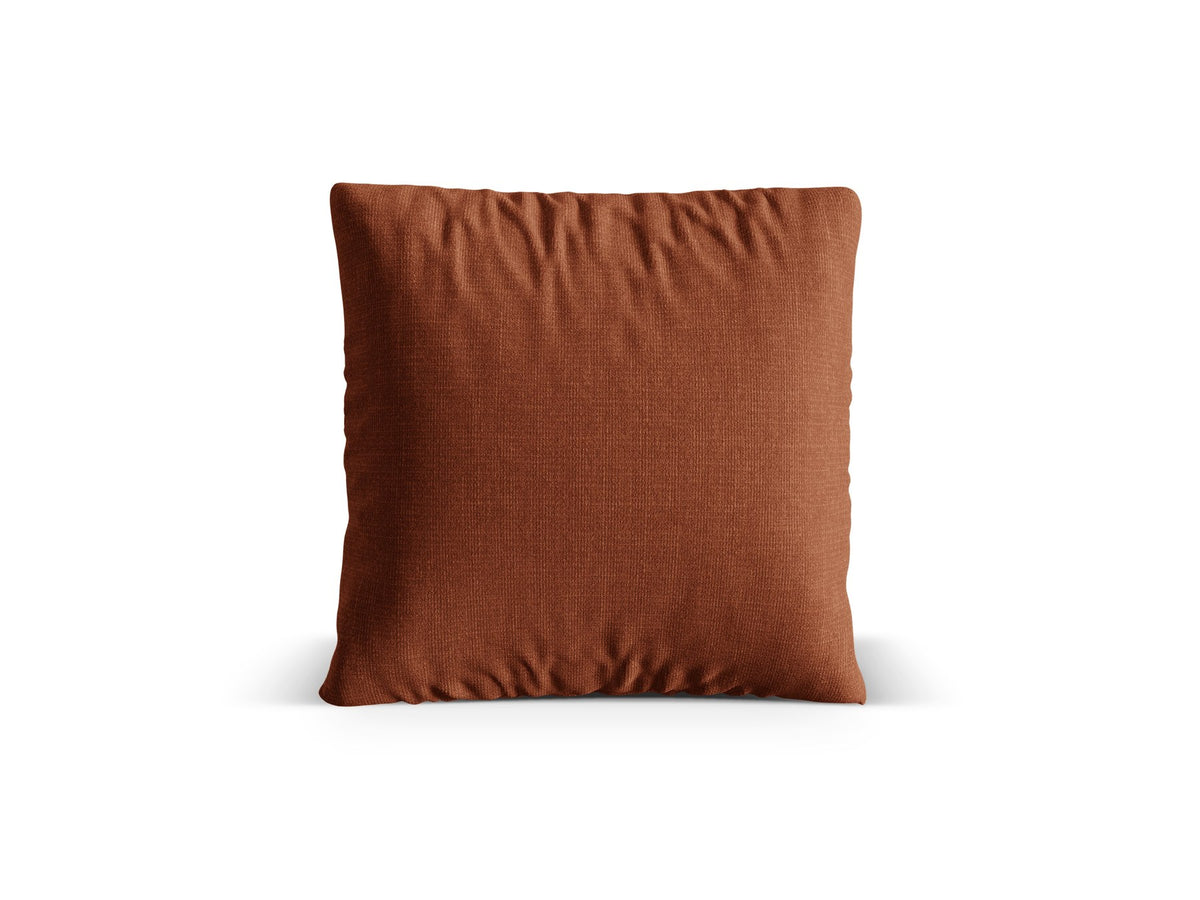 Beiges Nuria Deko Kissen von Micadoni aus meliertem Liberty-Stoff mit feiner Tweed-Struktur, quadratische Form, 70x70 cm.