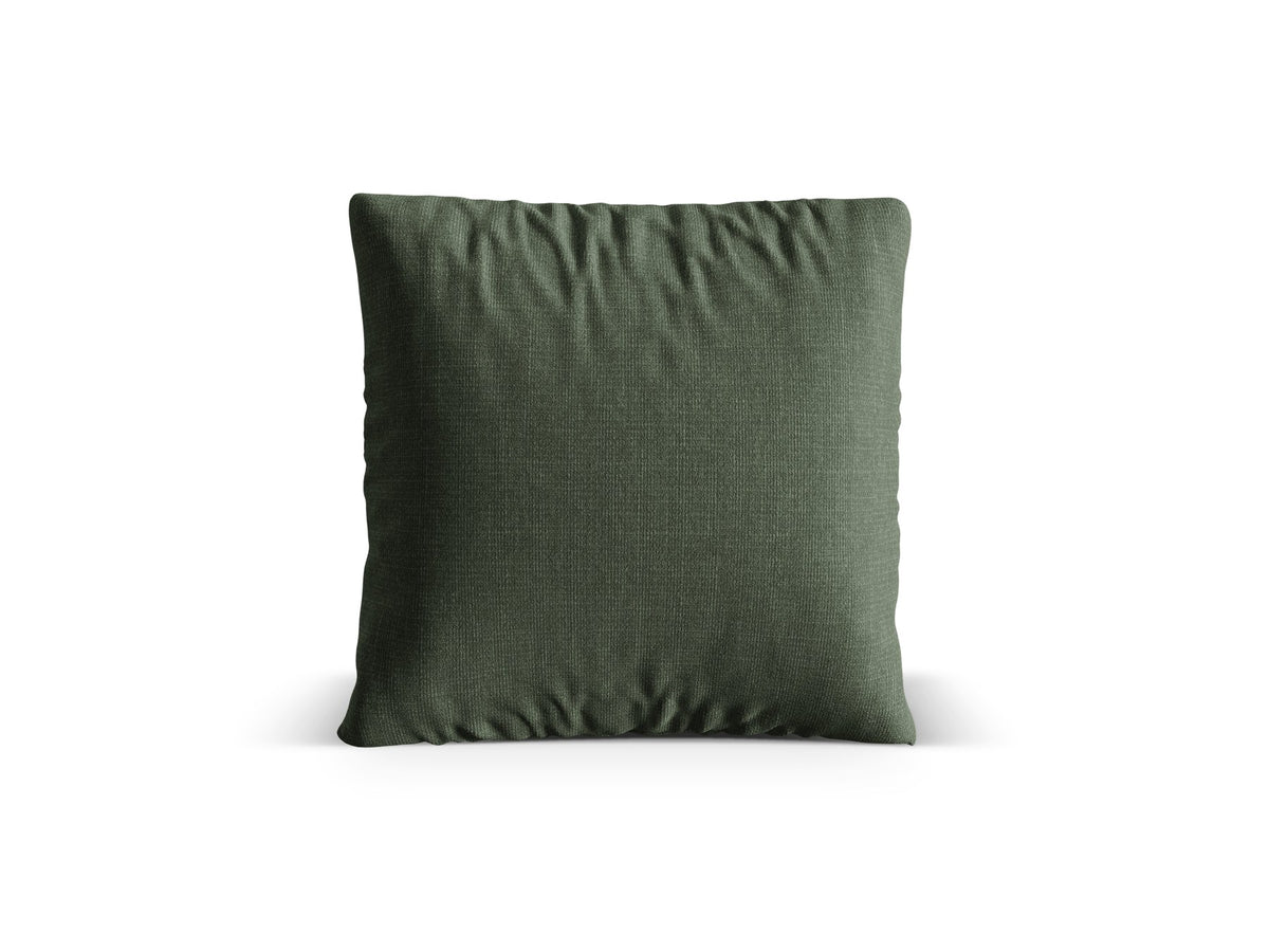Beiges Nuria Deko Kissen von Micadoni aus meliertem Liberty-Stoff mit feiner Tweed-Struktur, quadratische Form, 70x70 cm.