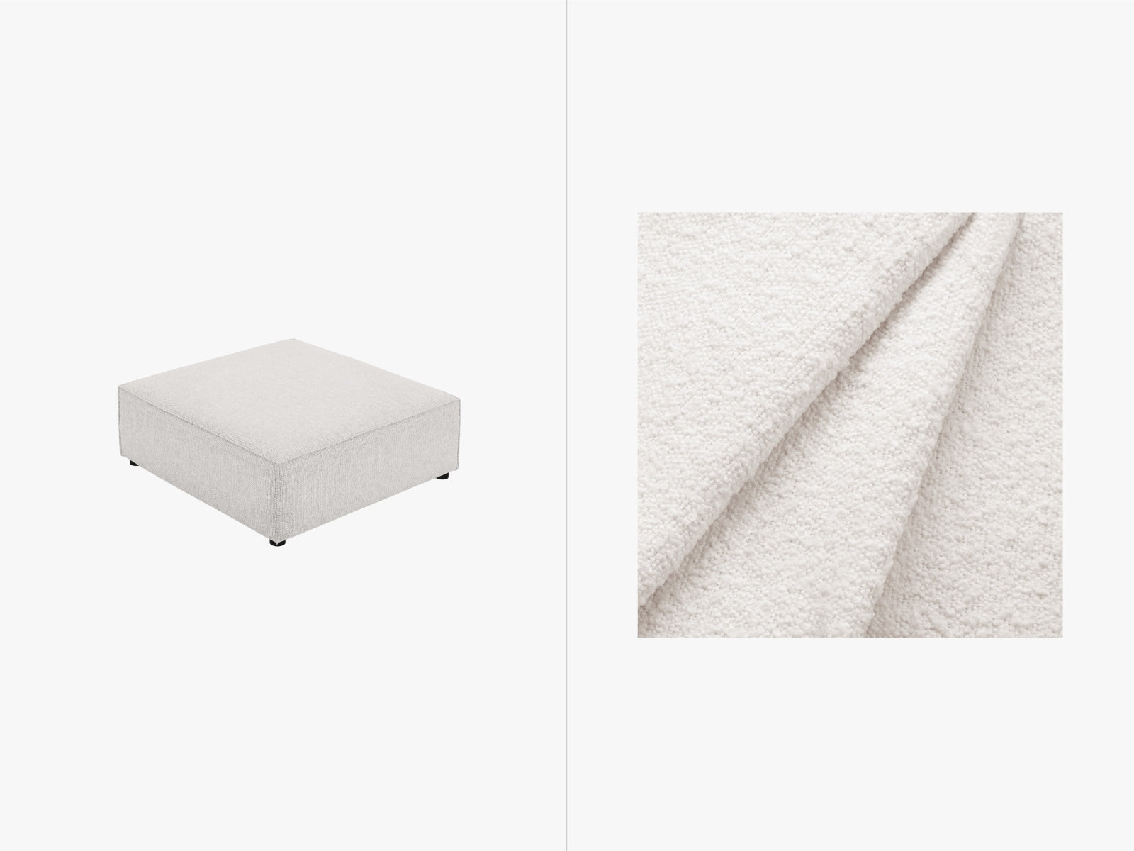 Jodie Boucle Pouf 1 Sitz in White präsentiert im Onlineshop von KAQTU Design AG. Pouf ist von Micadoni