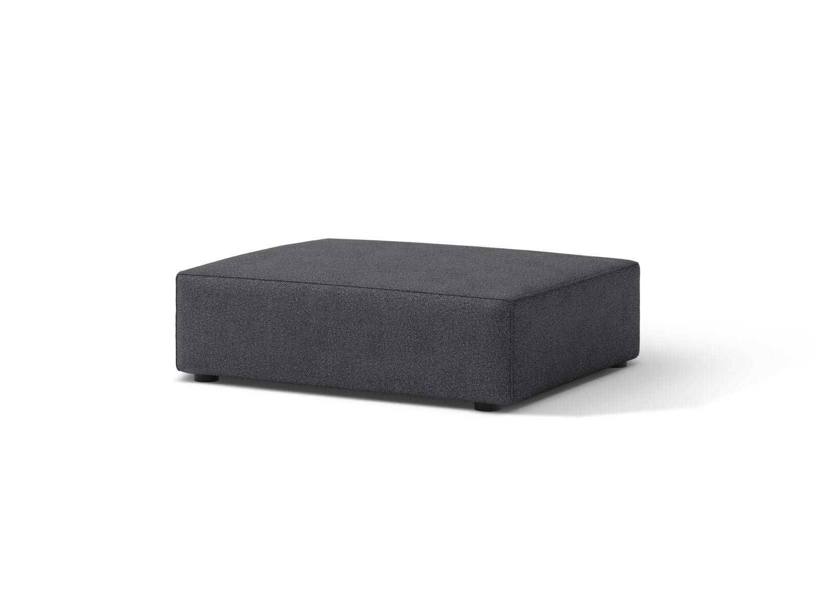Eleganter Jodie Boucle Pouf in Dunkelgrau von Micadoni, ideal für stilvolle Akzente in jedem Raum. Perfekt zum Sitzen oder als Fußablage.