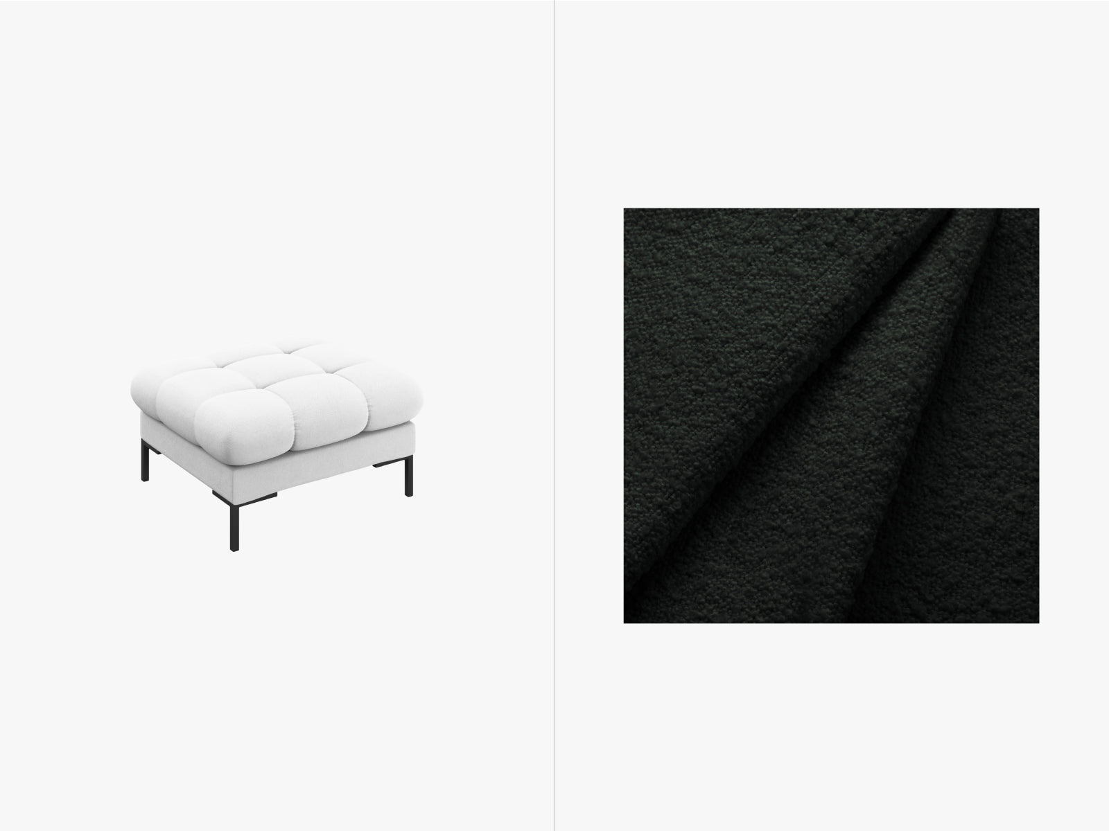 Mamaia Pouf 1 Sitz in Black/Schwarz-Baloo präsentiert im Onlineshop von KAQTU Design AG. Pouf ist von Micadoni