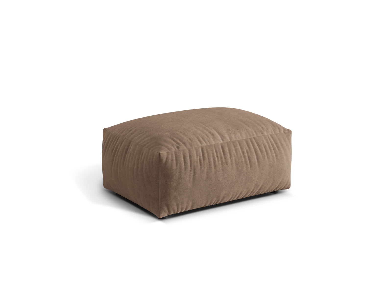 Eleganter Martina Pouf in dunkelbeige, ideal für stilvolle Wohnräume. Bequem und vielseitig einsetzbar, perfekt als Sitzgelegenheit oder Fußablage.