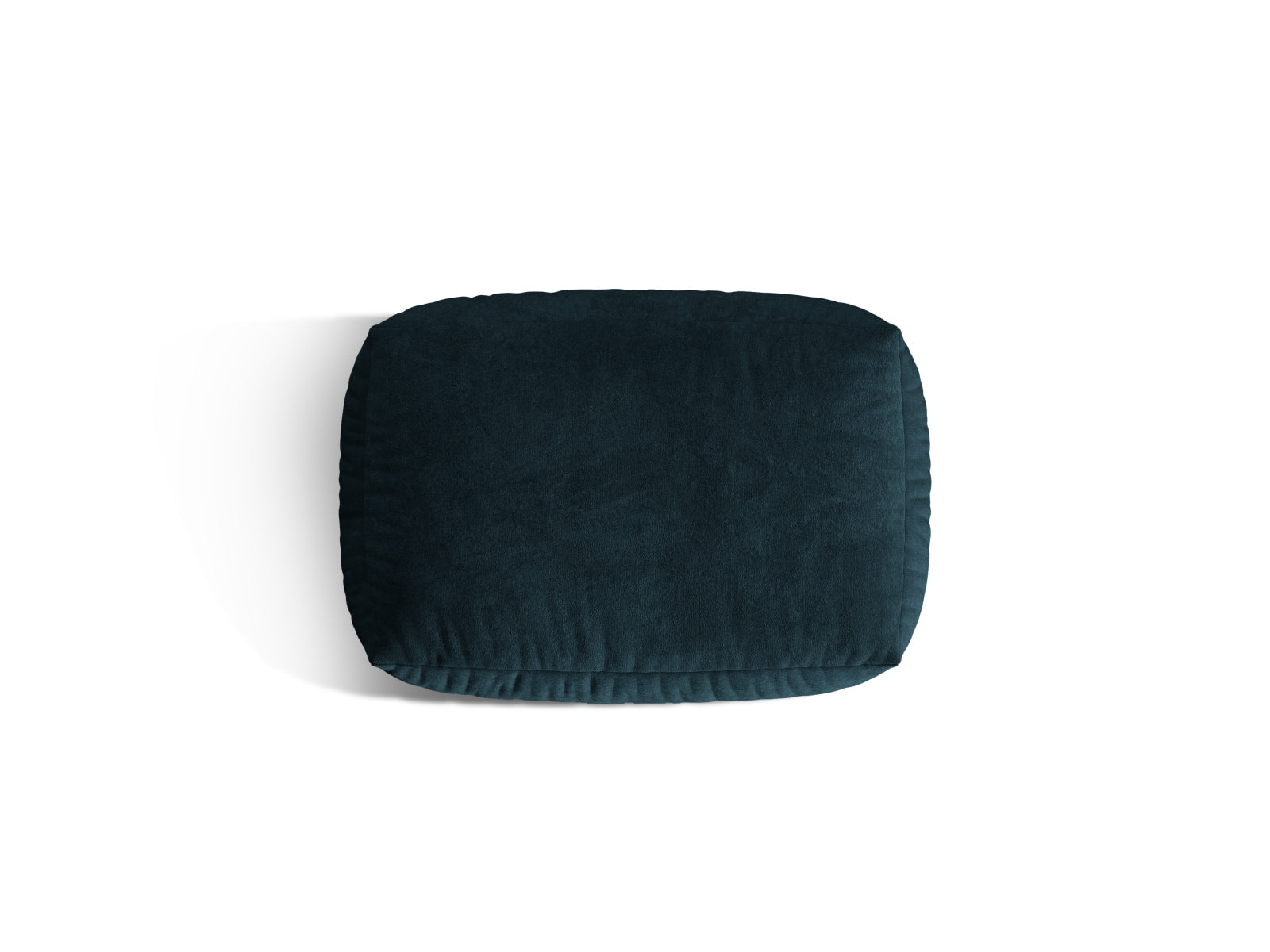 Eleganter Martina Pouf in sattem Petrol, vielseitig einsetzbar als Sitz oder Ablage. Ein modernes Accessoire für stilvolle Wohnräume.