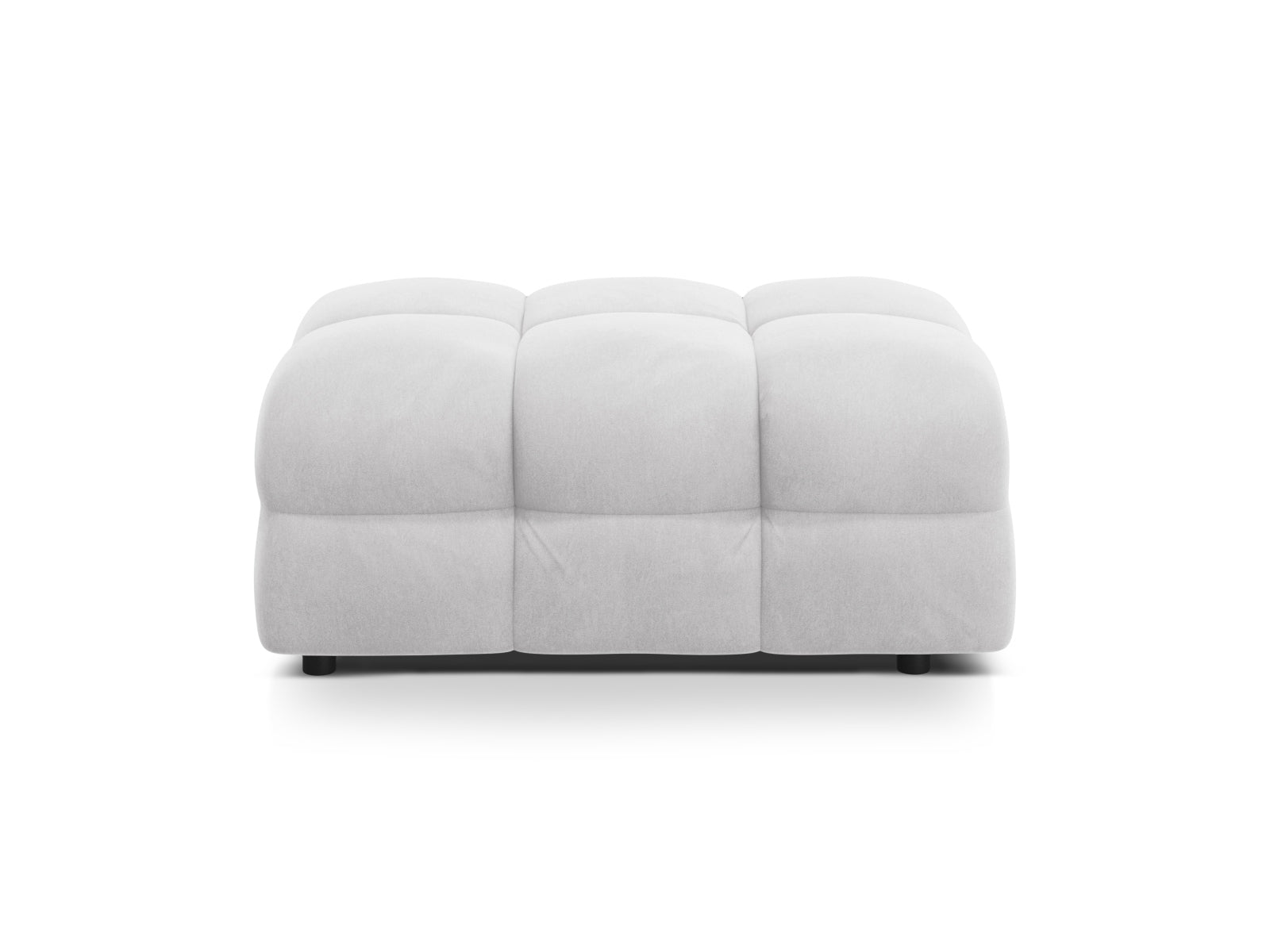 Kendal Velour Pouf 1 Sitzer in Light Grey präsentiert im Onlineshop von KAQTU Design AG. Modulares Sofa ist von Micadoni