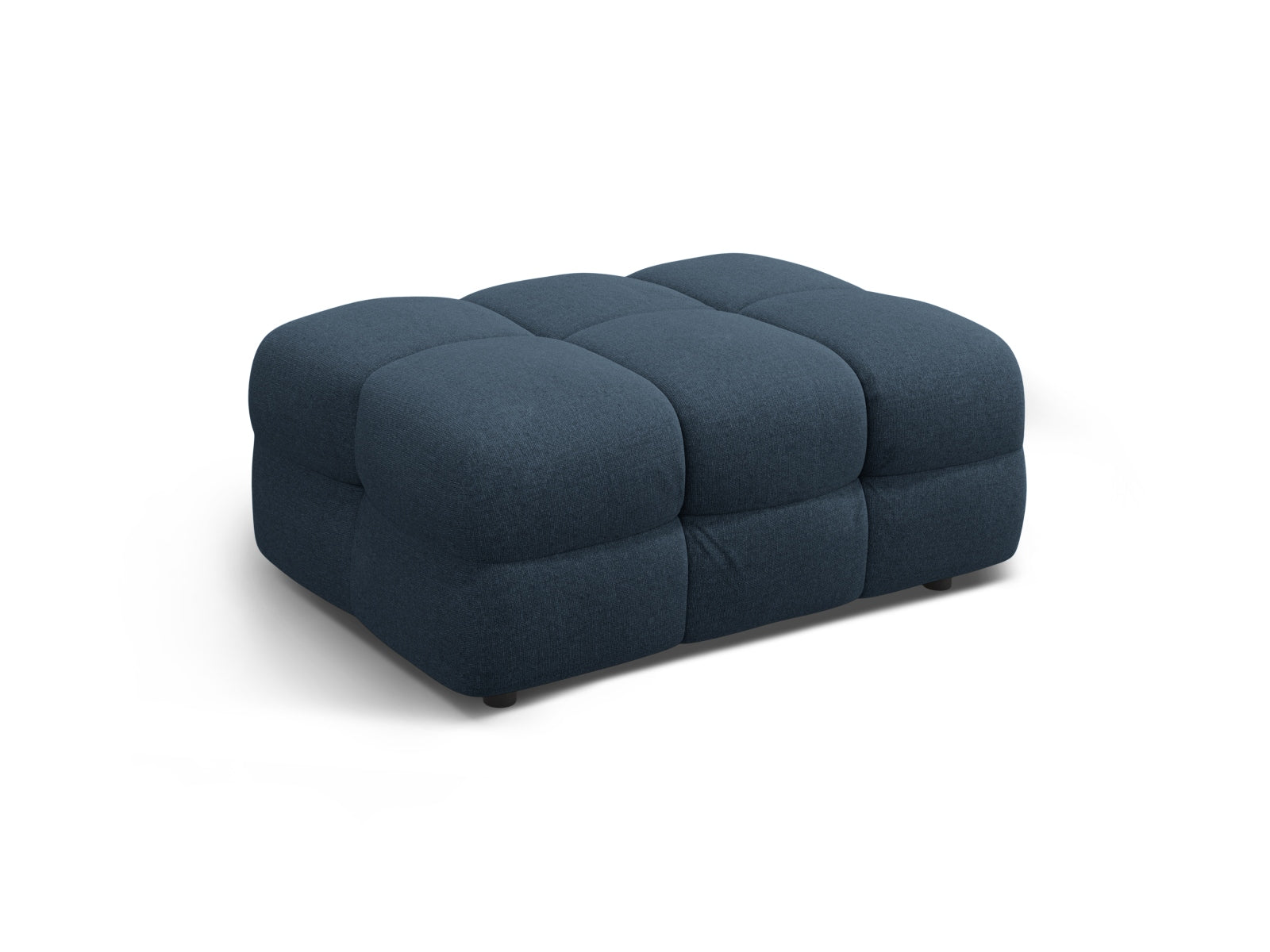 Eleganter Kendal Pouf 1 Sitzer in tiefem Navy Blue, ideal für modulares Sofa-Design von Micadoni, stilvoll und funktional.