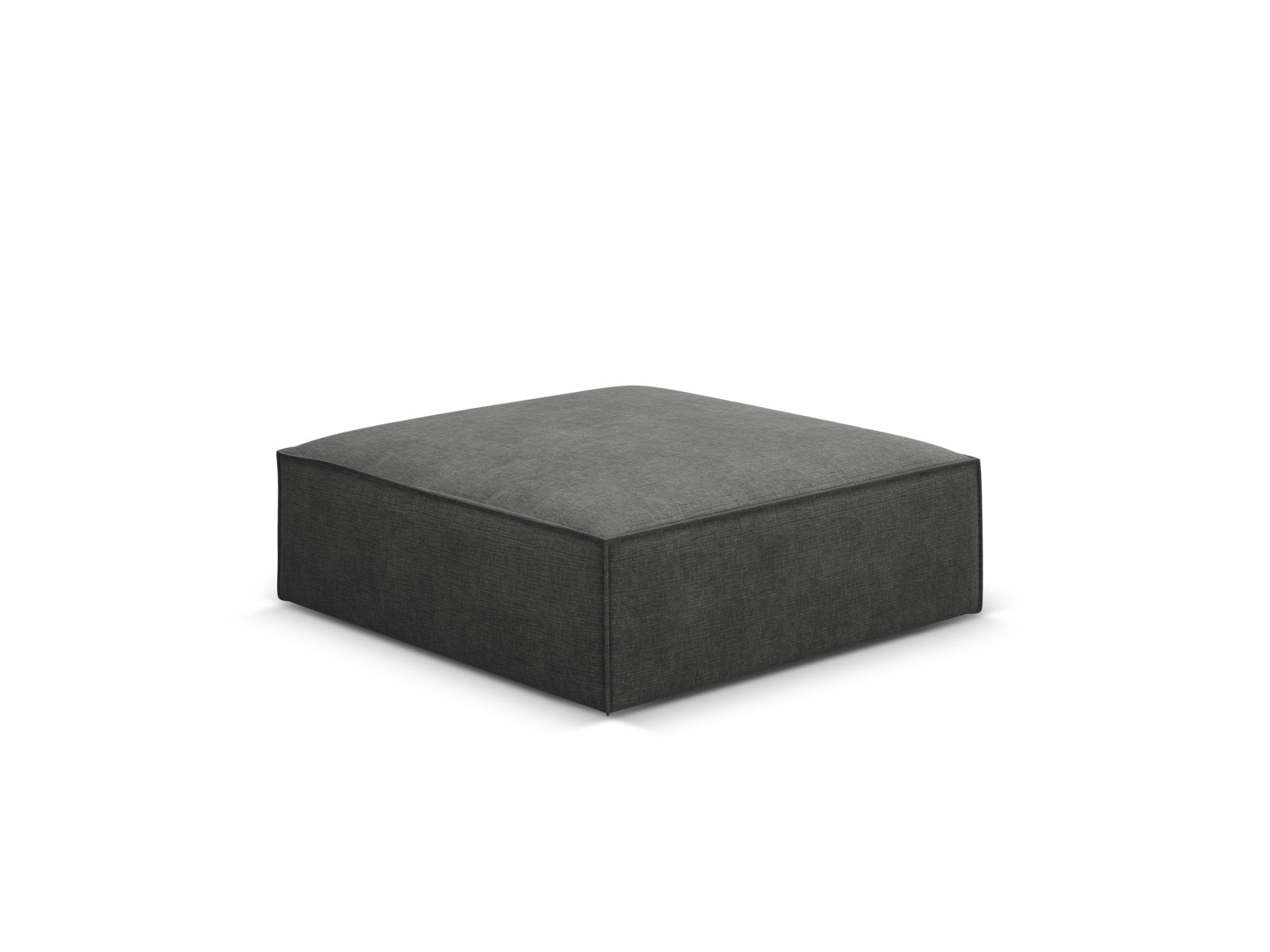 Stylischer Kaelle Pouf in Dunkelgrau, ideal für gemütliche Sitzgelegenheiten und moderne Wohnräume, erhältlich bei KAQTU Design AG.