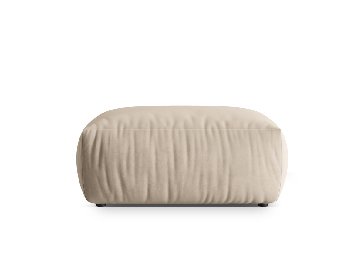 Chris Velour Pouf 1 Sitzer in Ecru-Casino präsentiert im Onlineshop von KAQTU Design AG. Modulares Sofa ist von Micadoni