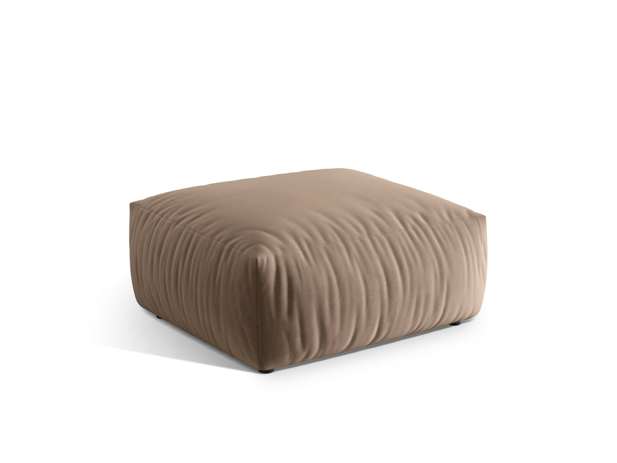 Chris Velour Pouf 1 Sitzer in Light Brown-Casino präsentiert im Onlineshop von KAQTU Design AG. Modulares Sofa ist von Micadoni