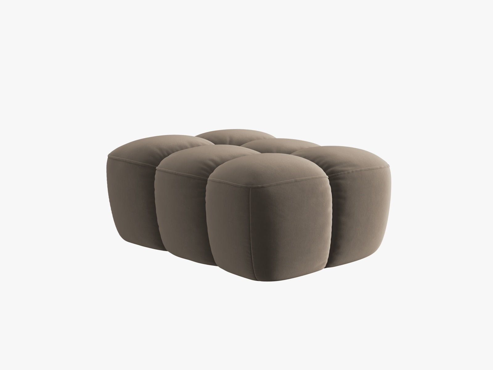 Lisa Velour Pouf 1 Sitzer in Light Brown präsentiert im Onlineshop von KAQTU Design AG. Modulares Sofa ist von Micadoni