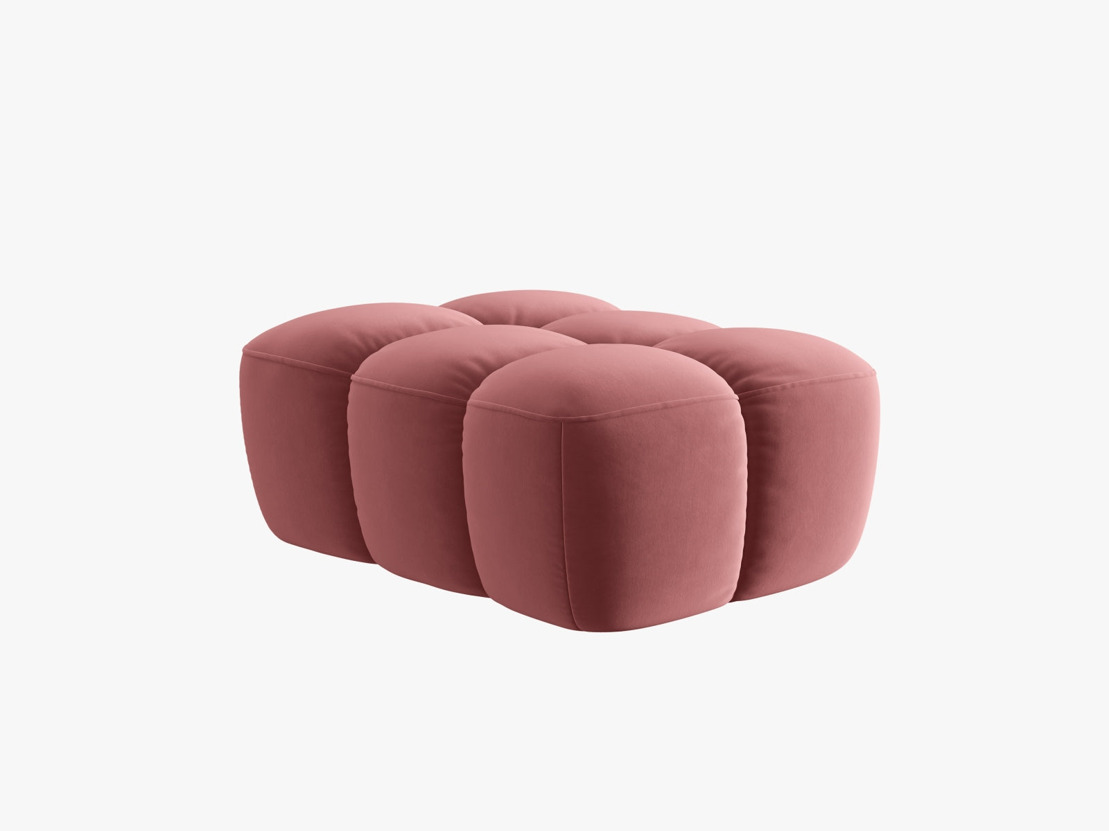 Lisa Velour Pouf 1 Sitzer in Flamingo präsentiert im Onlineshop von KAQTU Design AG. Modulares Sofa ist von Micadoni