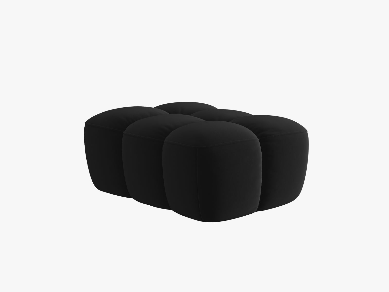 Lisa Velour Pouf 1 Sitzer in Black präsentiert im Onlineshop von KAQTU Design AG. Modulares Sofa ist von Micadoni