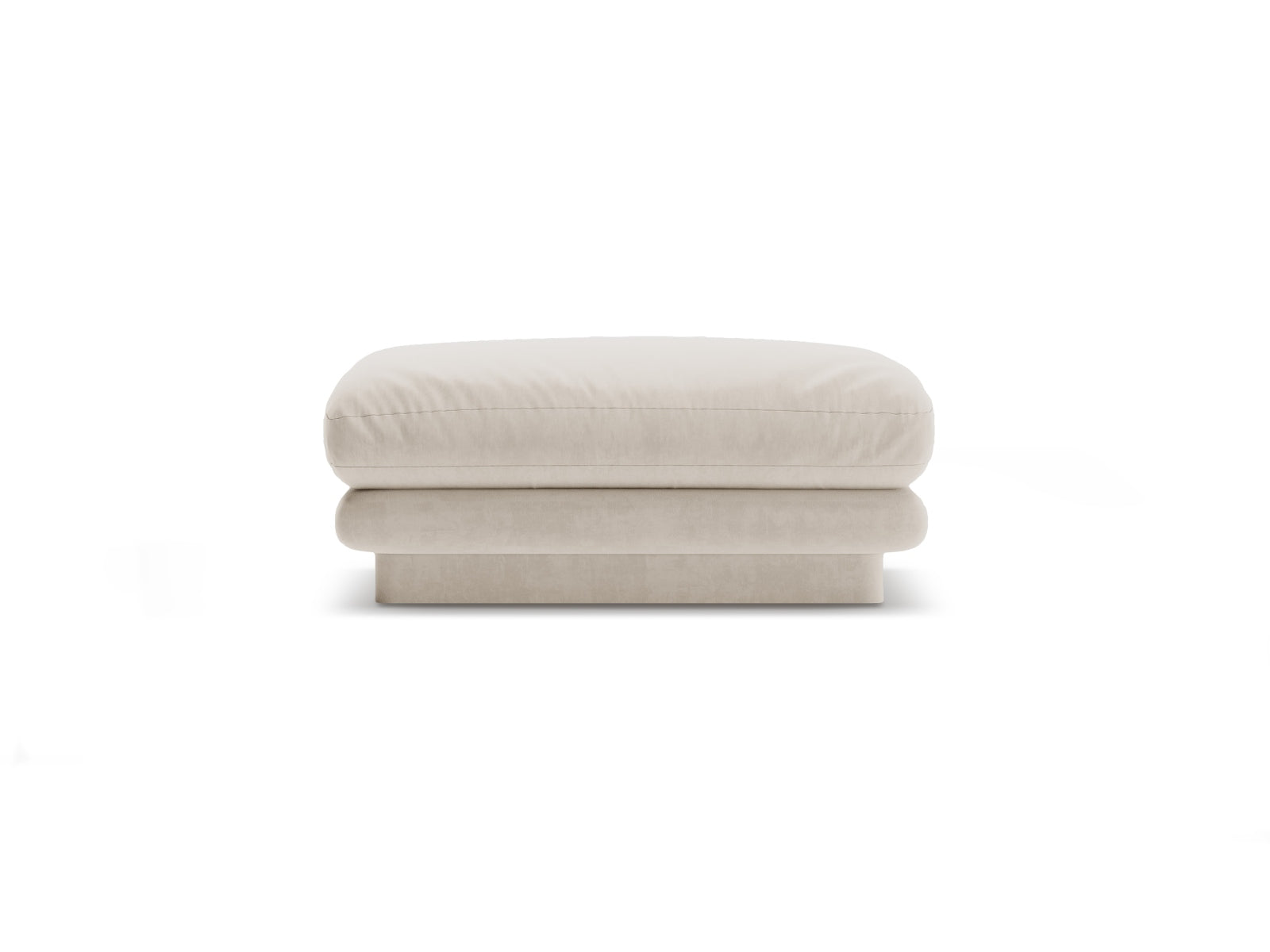 Torino Velour Pouf 1 Sitzer in Ecru-Casino präsentiert im Onlineshop von KAQTU Design AG. Modulares Sofa ist von Micadoni
