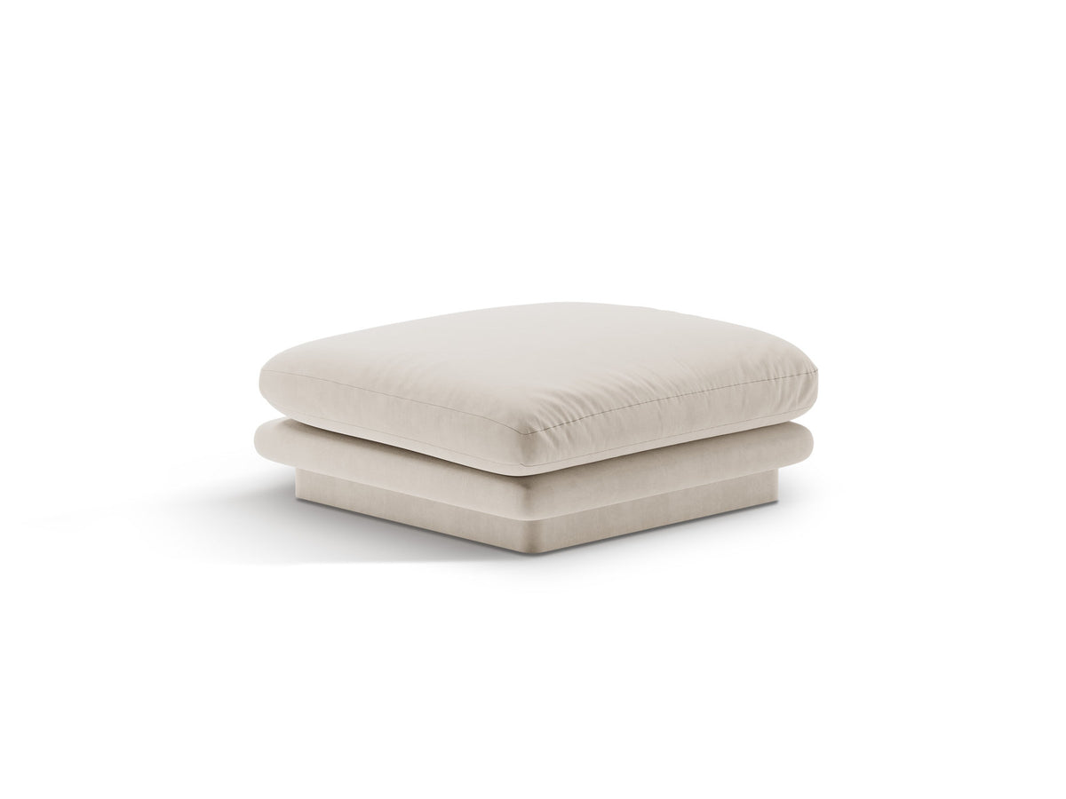 Torino Velour Pouf 1 Sitzer in Ecru-Casino präsentiert im Onlineshop von KAQTU Design AG. Modulares Sofa ist von Micadoni