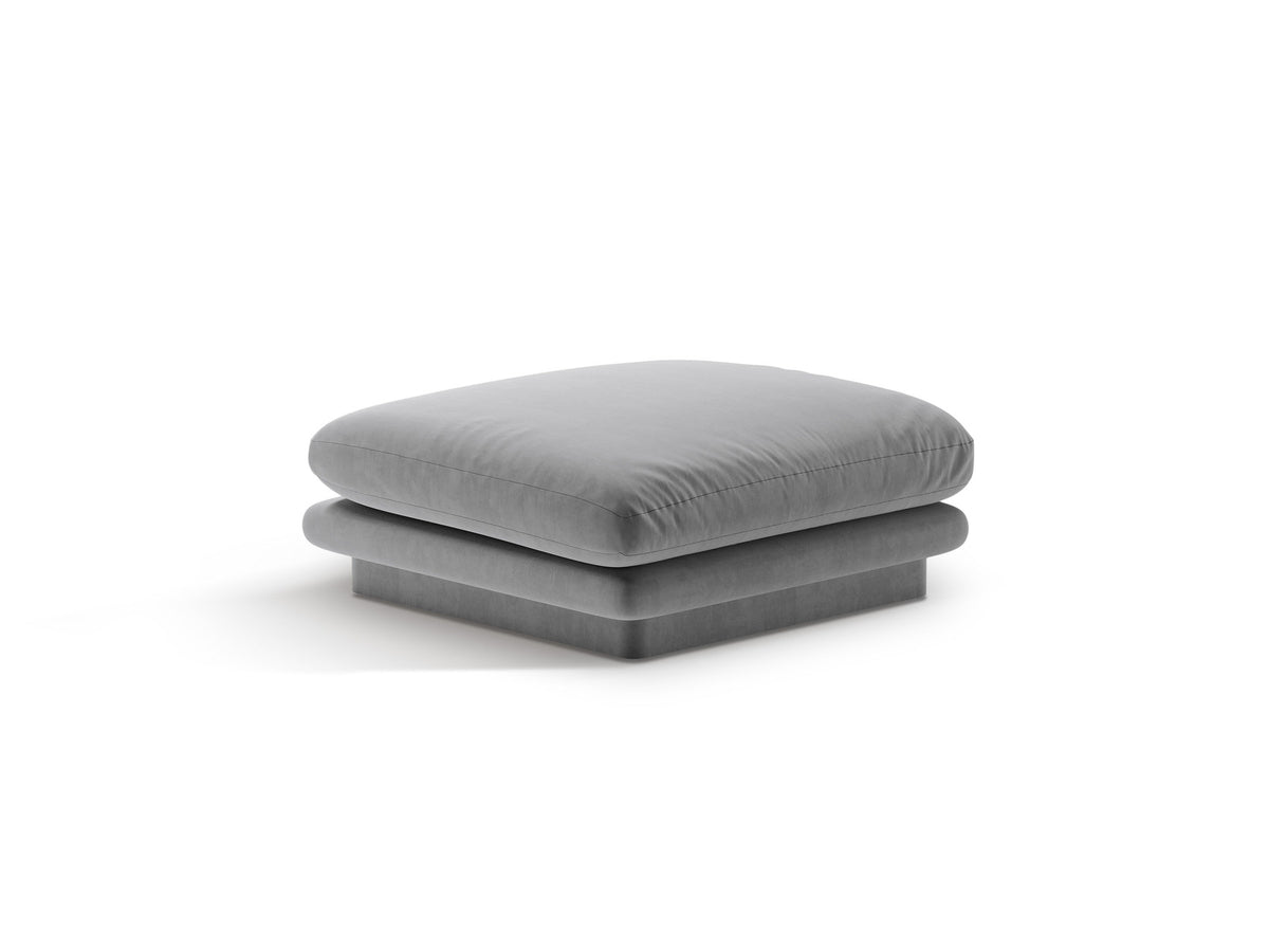 Torino Velour Pouf 1 Sitzer in Light Grey-Casino präsentiert im Onlineshop von KAQTU Design AG. Modulares Sofa ist von Micadoni