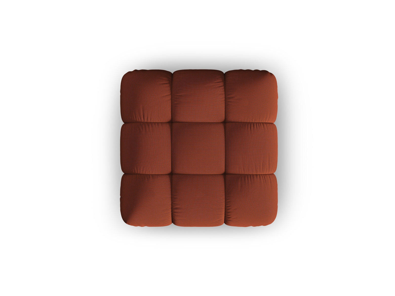 Eleganter Bellis Pouf von Micadoni, 94 cm, in ansprechendem Brick-Sonic Farbton, perfekt für stilvolle Akzente und komfortable Sitzmöglichkeiten.