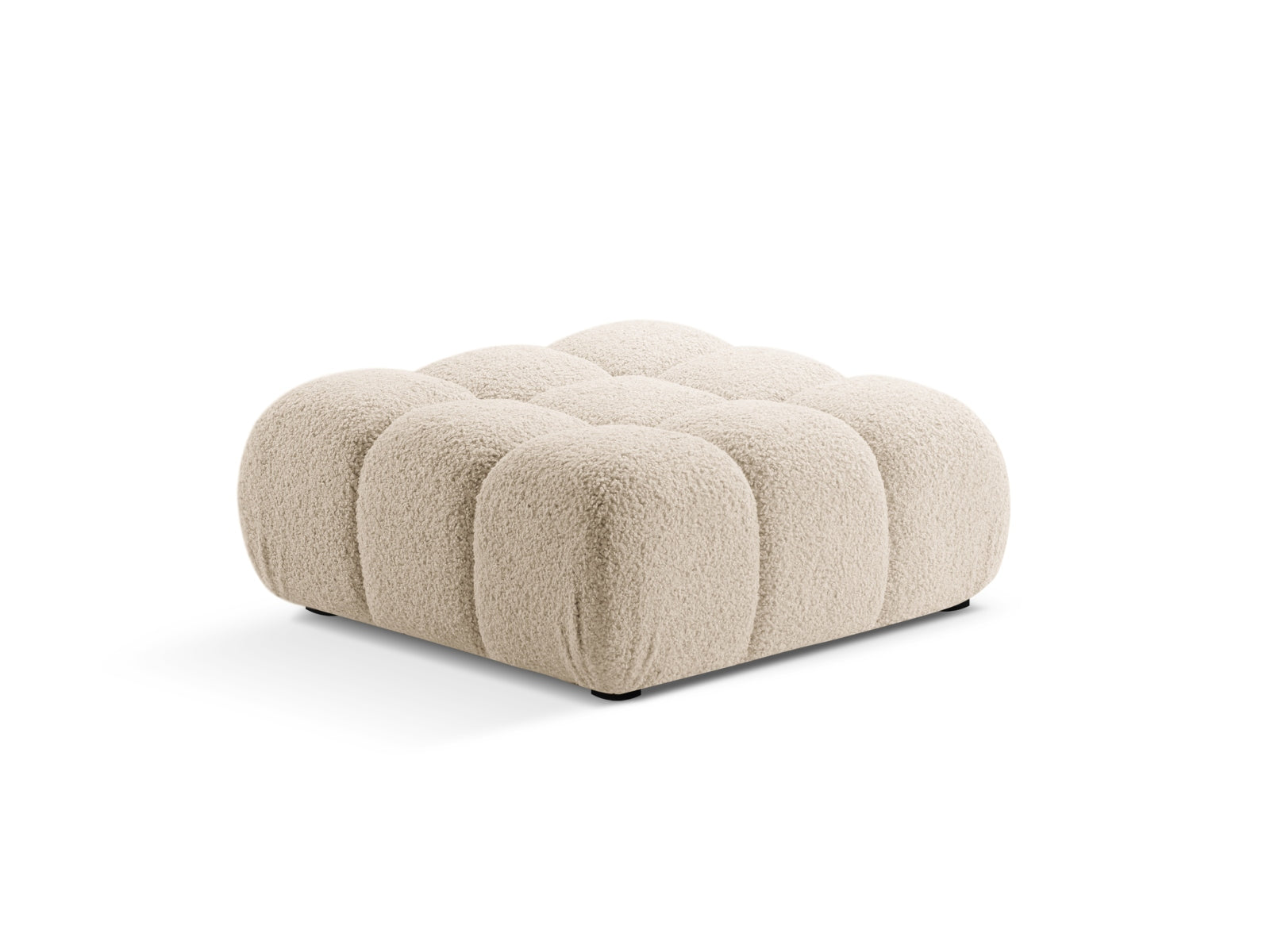 Eleganter Bellis Pouf in hellem Beige, 94 cm Durchmesser, ideal für stilvolle Wohnräume. Hochwertige Verarbeitung von Micadoni.