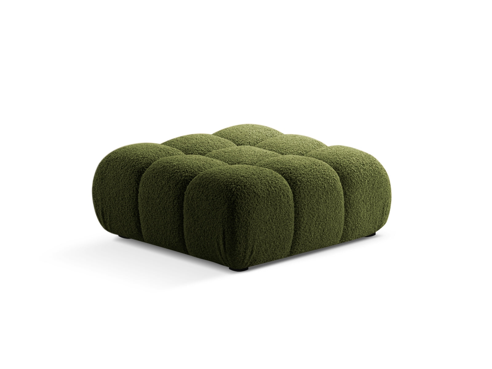 Stylischer Bellis Pouf von Micadoni in elegantem Grün, ideal für jeden Wohnraum. Maße: 94 cm Durchmesser, bietet komfortable Sitzgelegenheit.