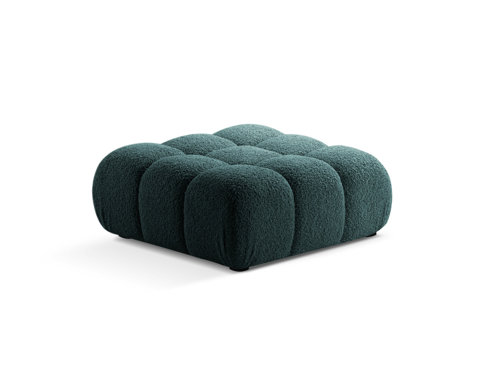 Stylischer Bellis Pouf in Petrol-Rolf, 94 cm, ideal für gemütliche Sitzgelegenheiten und moderne Wohnräume, erhältlich bei KAQTU Design AG.