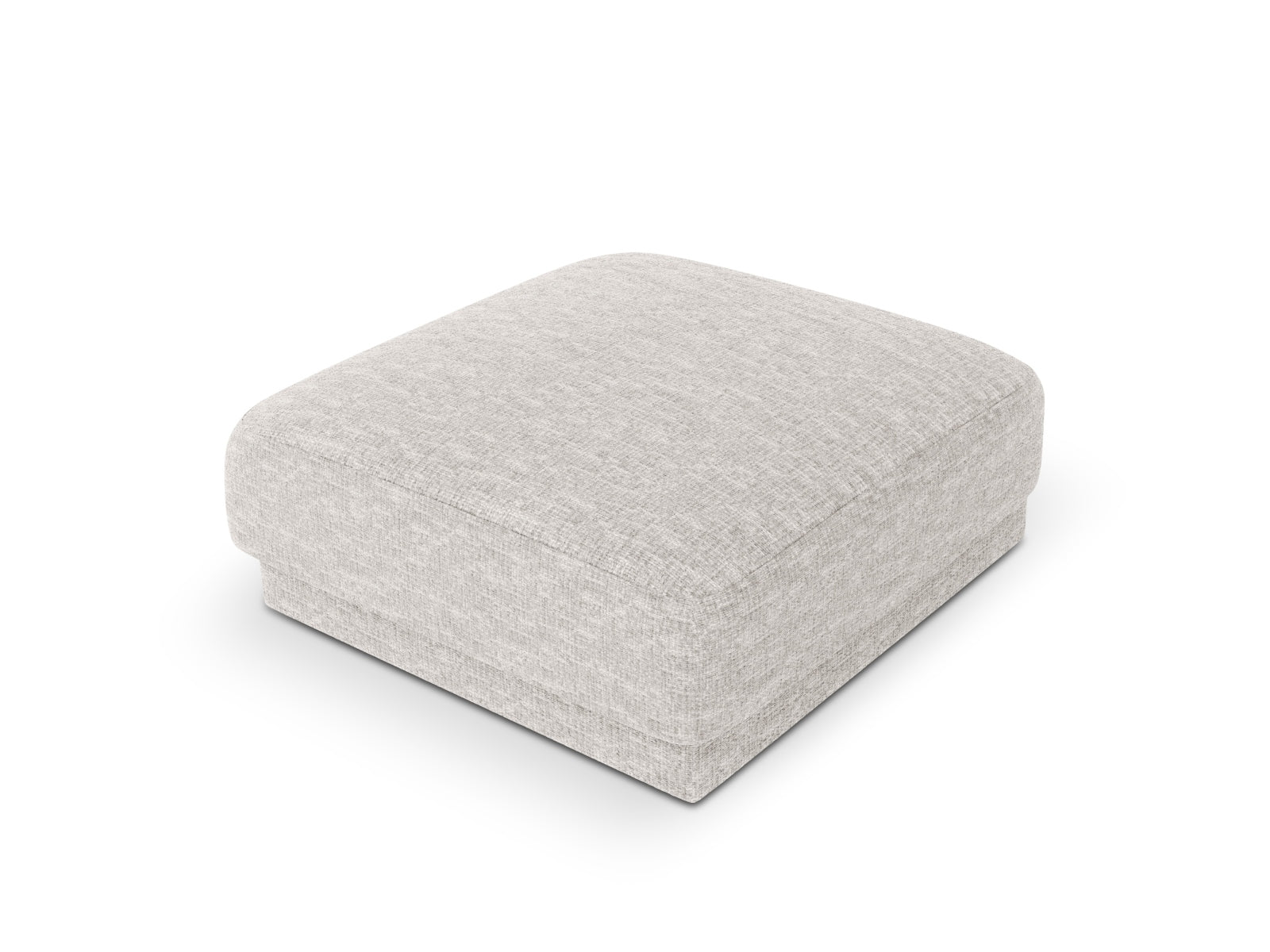 Moderner Miley Pouf in edlem Silber-Eden, perfekt für gemütliche Sitzgelegenheiten und stilvolle Raumgestaltung. Hochwertige Micadoni-Qualität.