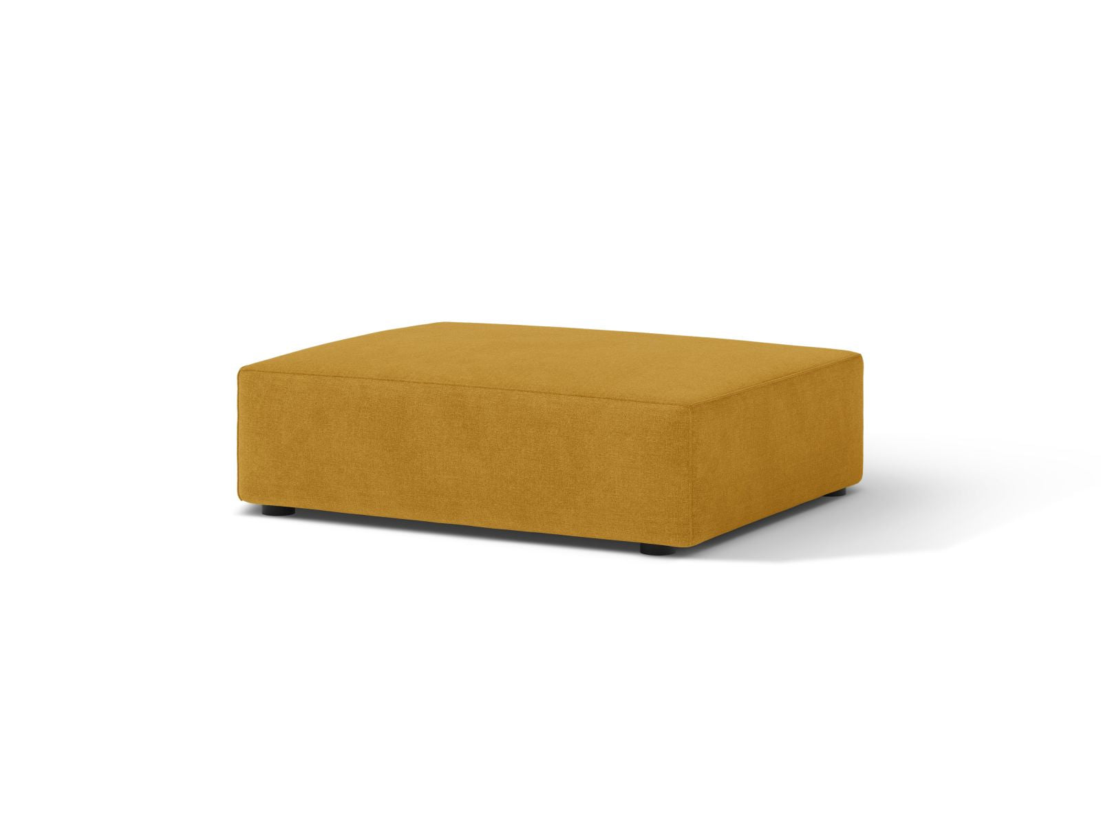 Stylischer 1-Sitzer Pouf Jodie in leuchtendem Gelb, ideal für moderne Wohnräume. Hochwertige Verarbeitung von Micadoni.