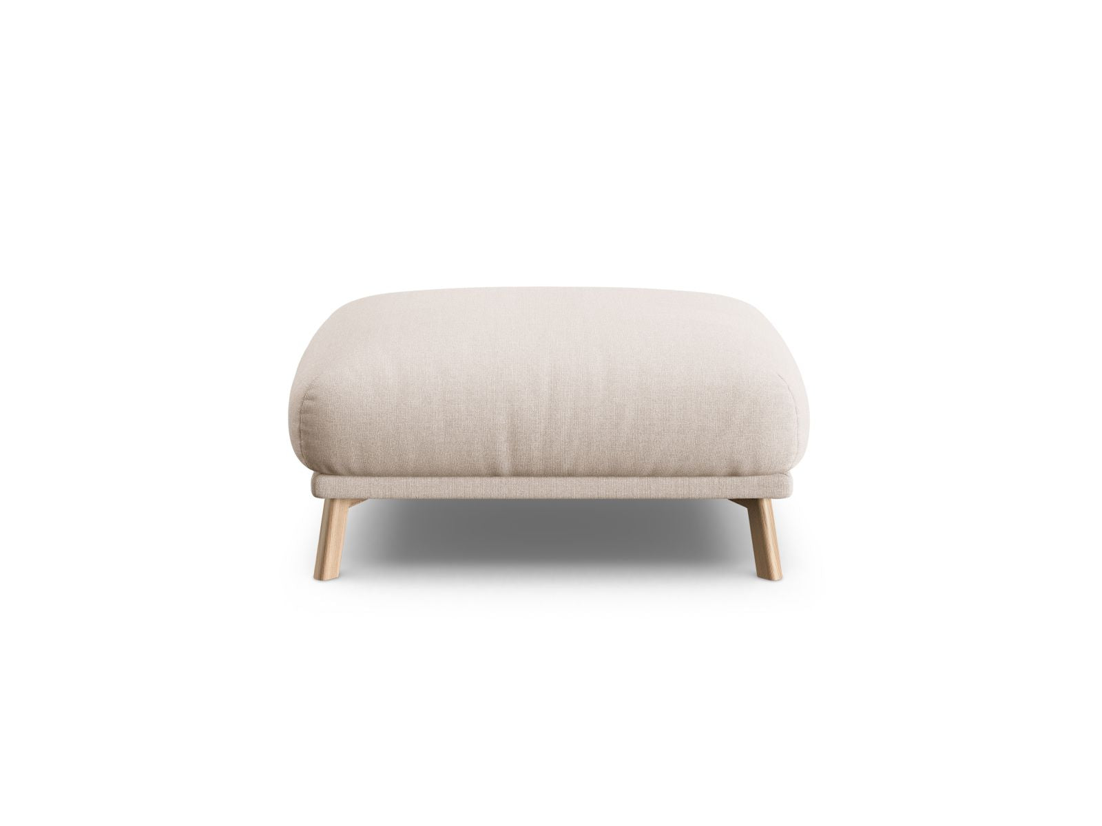 Stylischer 1-Sitzer Pouf Naomi in zartem Beige, perfekt für gemütliche Akzente und modernes Wohndesign.