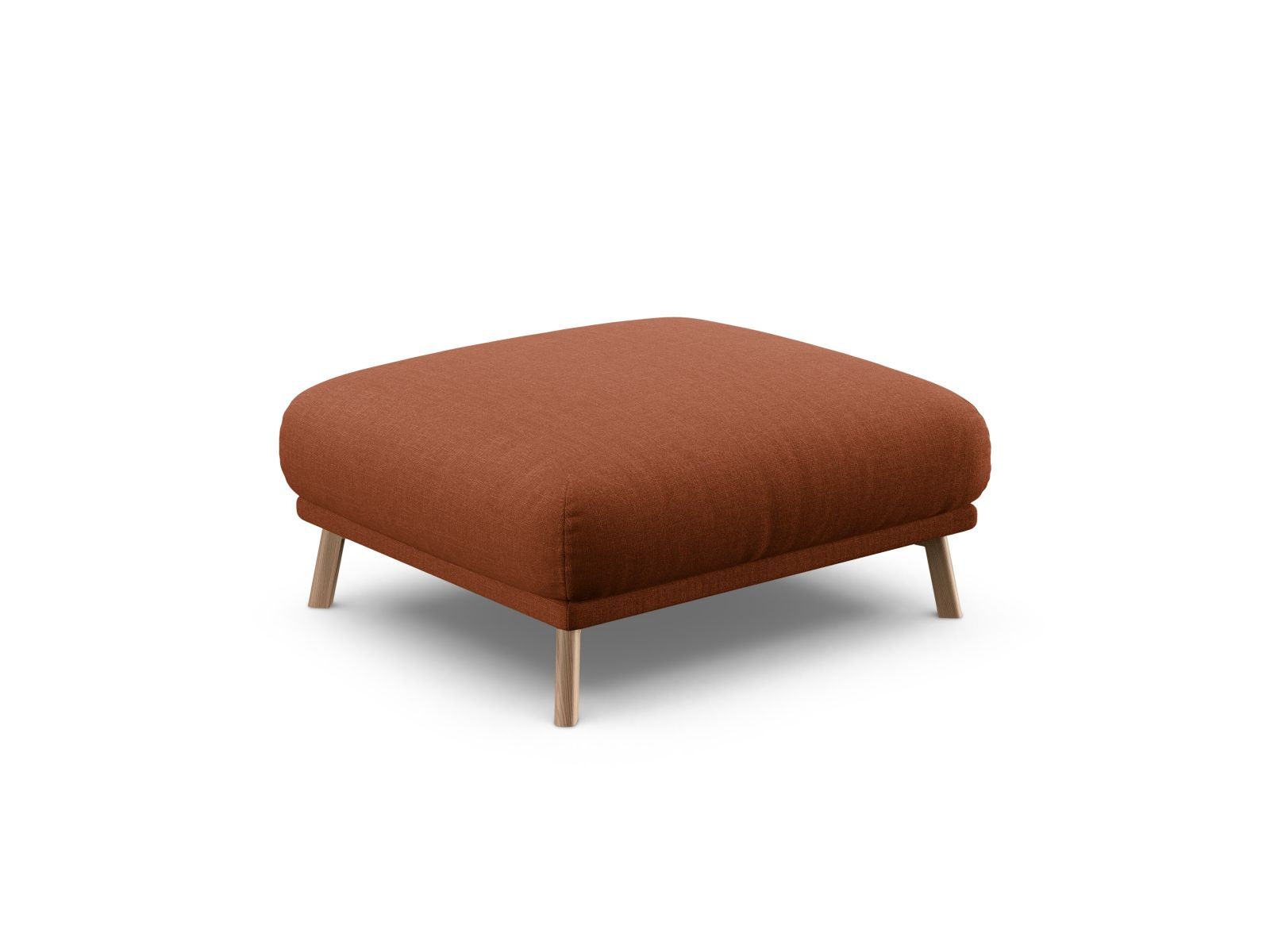 Stylischer 1-Sitzer Pouf Naomi in warmem Brick-Liberty, ideal für gemütliche Stunden und modernes Wohndesign.